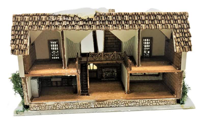 1:144 Scale Dollhouse KIT Tiny Vacation Lodge Home Log Home or Siding Option - Image 3