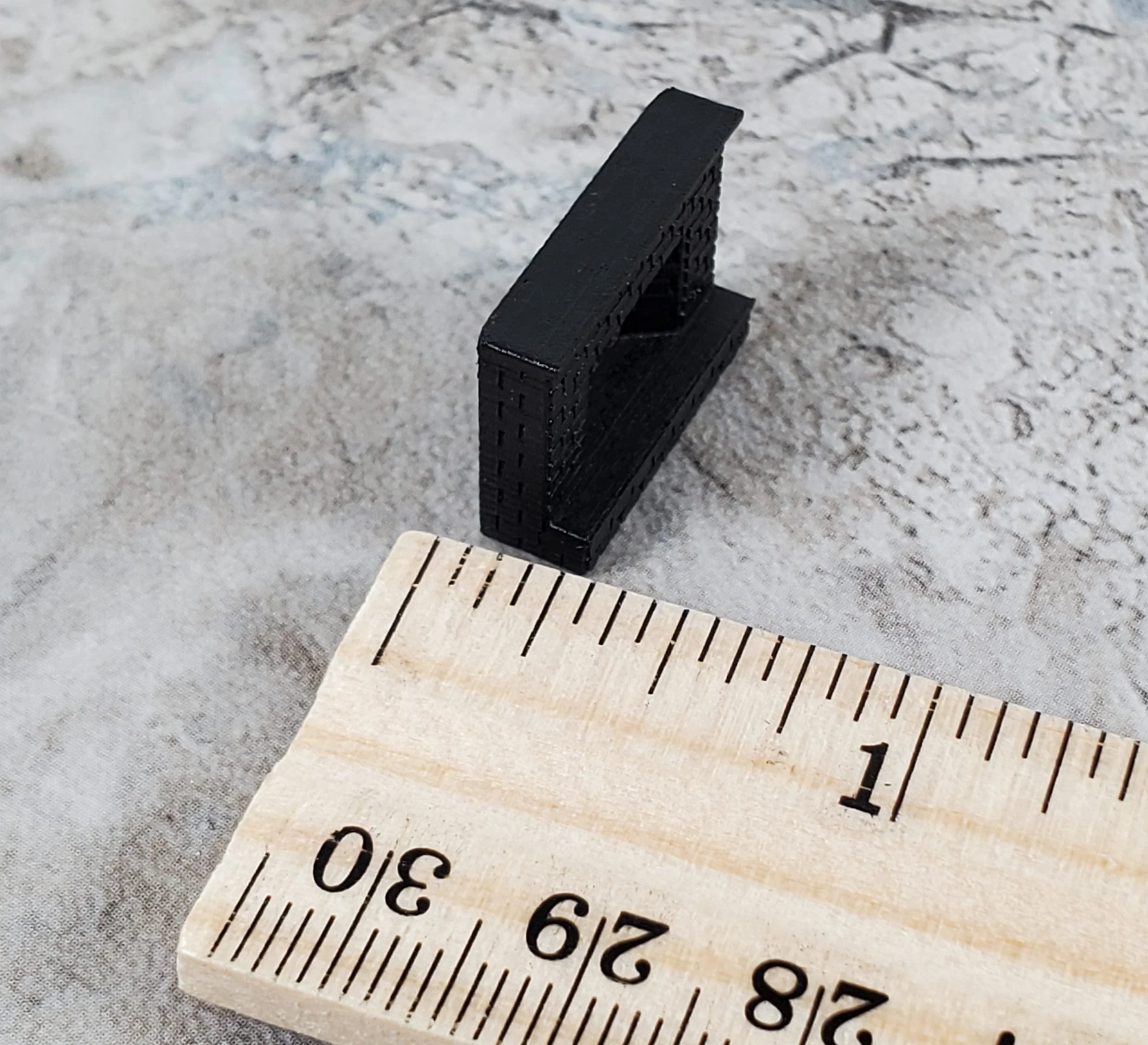 1:144 Scale Fireplace Brick Dollhouse Miniature Black Can be Painted - Image 5