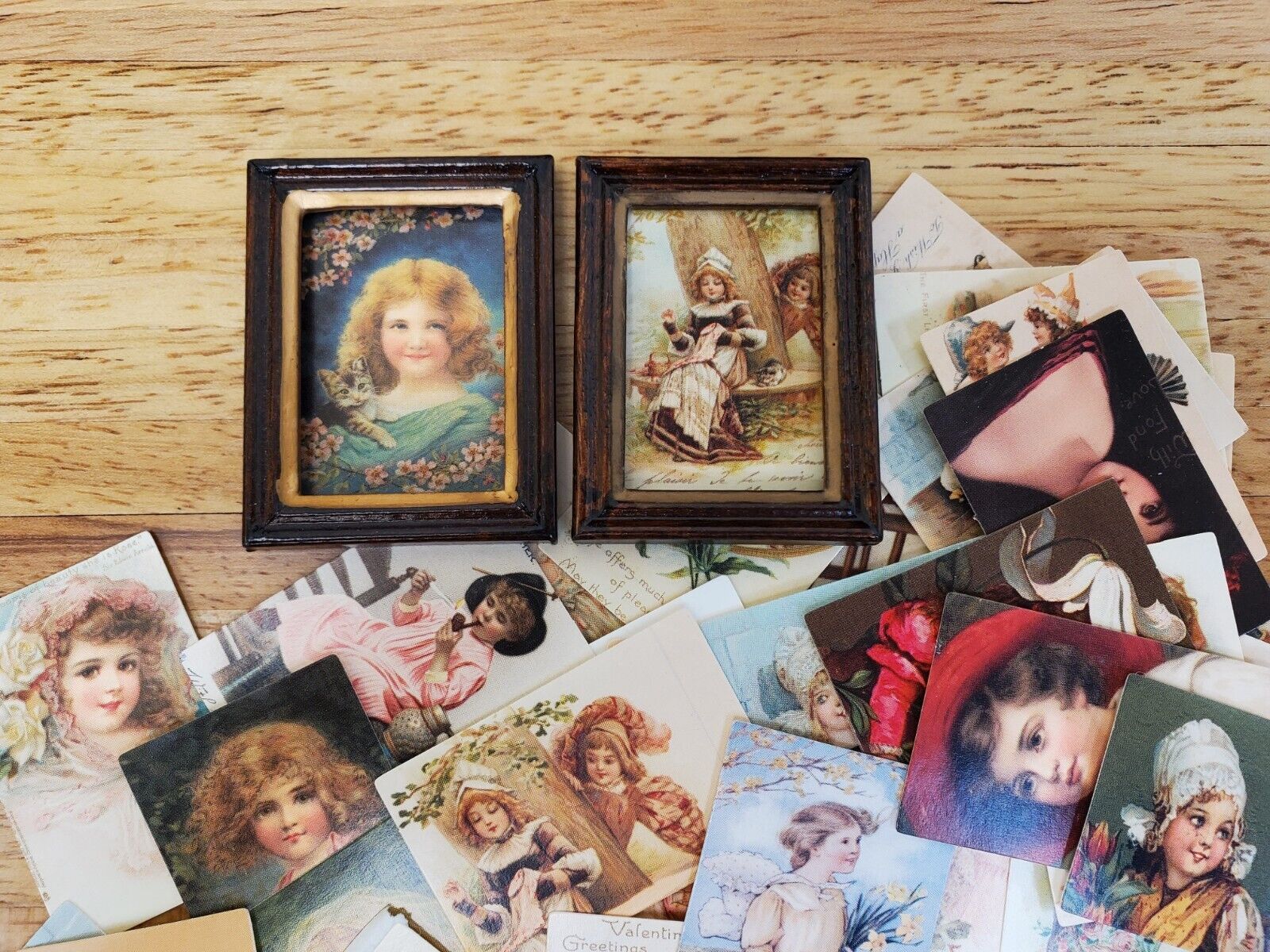 100 Mini Childhood Prints on Cardstock Vintage Pictures Scrapbooking Stamping - Image 4