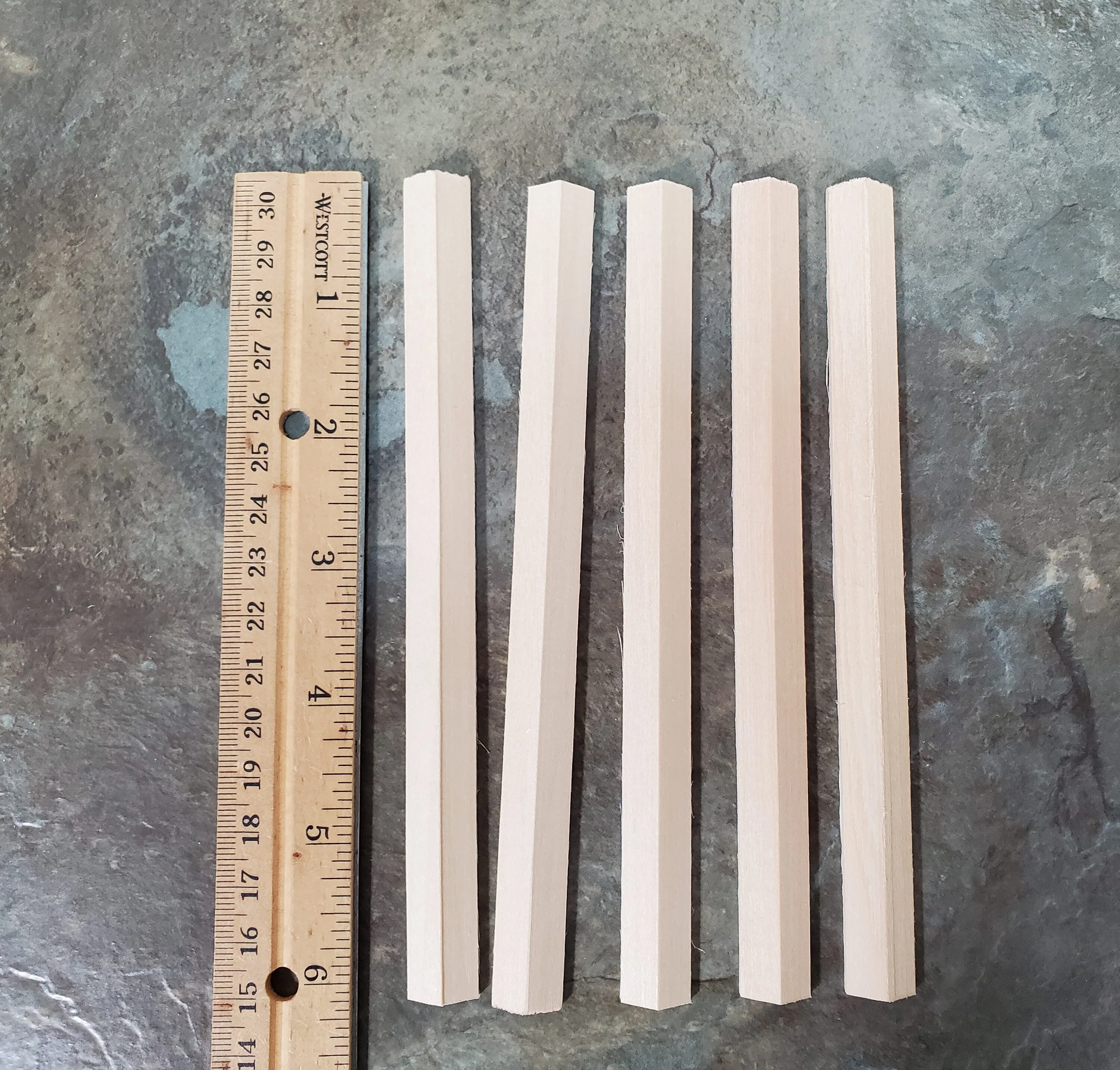 120 Degree Angle for Roof Trim 3/8" x 3/8" x 6" long Scrap Pieces (5) NE1084 Scale Model Building - Image 3