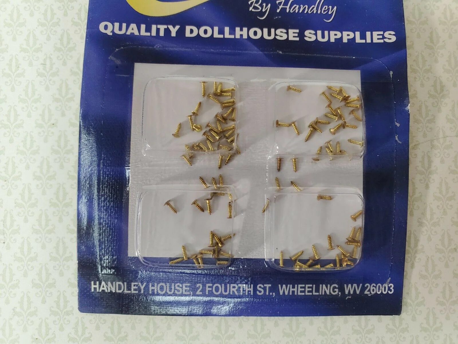 Brass Nails Brads Small Tiny Thin 3/32" Pack of 100 Dollhouse Miniature Hardware