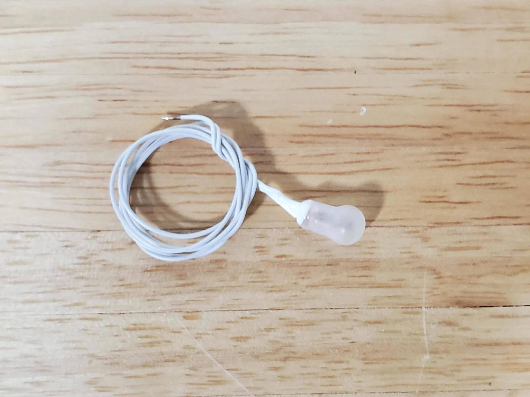 Cir-Kit Pea Bulb Frosted Light Fixture with Wire 1:12 Scale Dollhouse Miniature Attics Closets