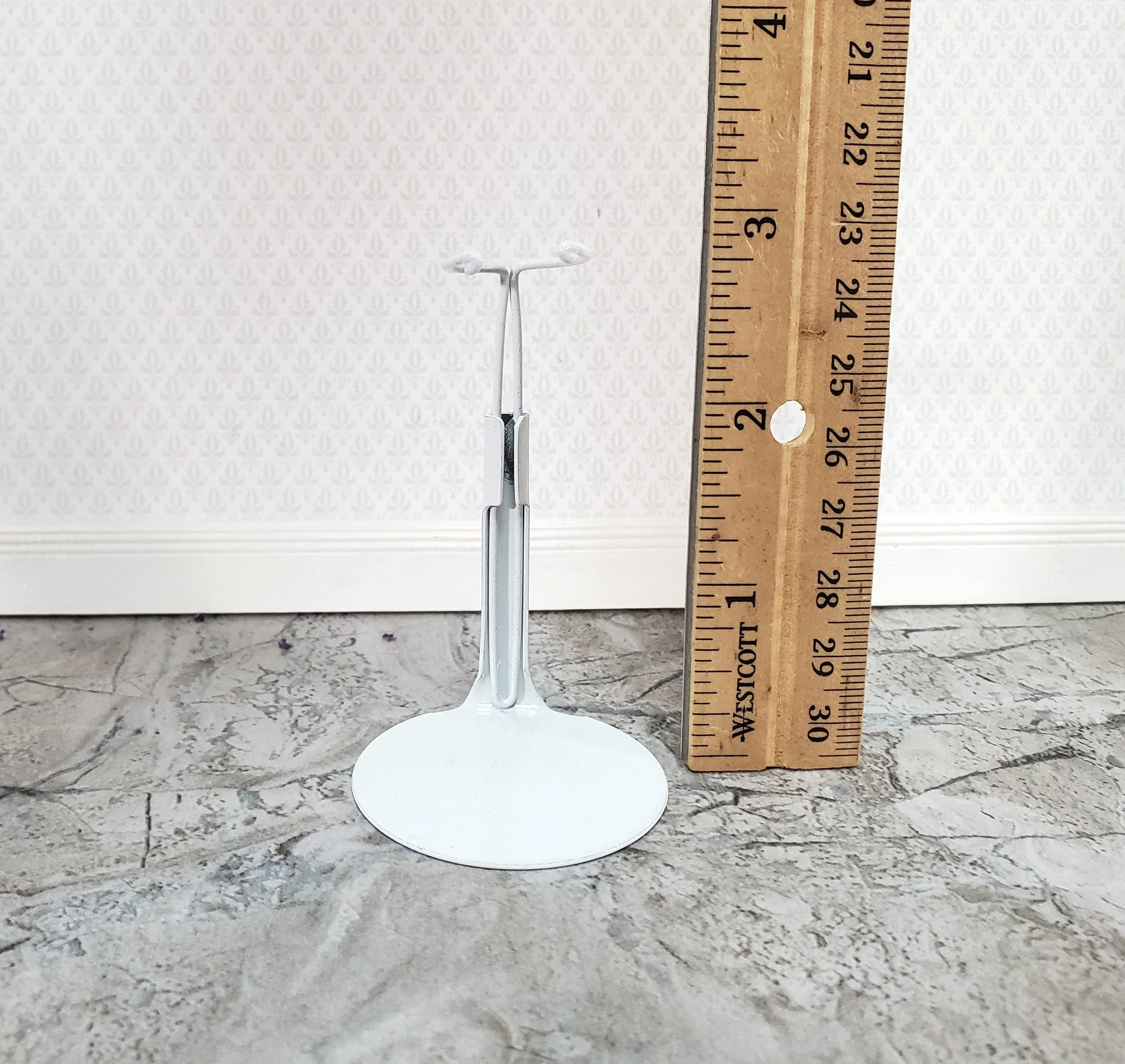 Doll Stand Metal for 4" - 6" Slim Waist Dolls 1:12 Scale Dollhouse Dolls Kaiser #1101 - Image 3