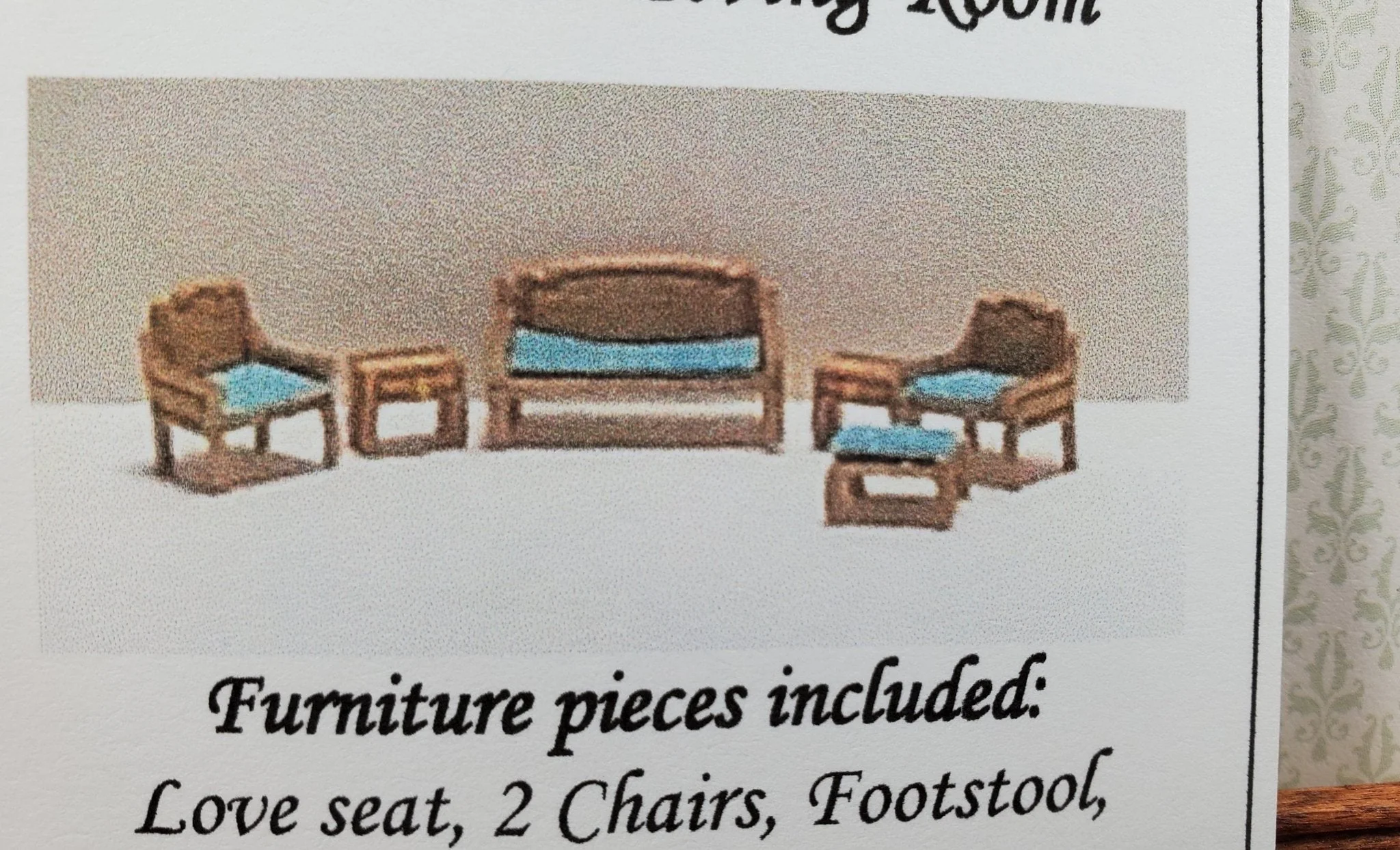 Dollhouse 1:144 Scale Furniture KIT DIY Living Room Traditional Sofa Chairs ++ - Image 4