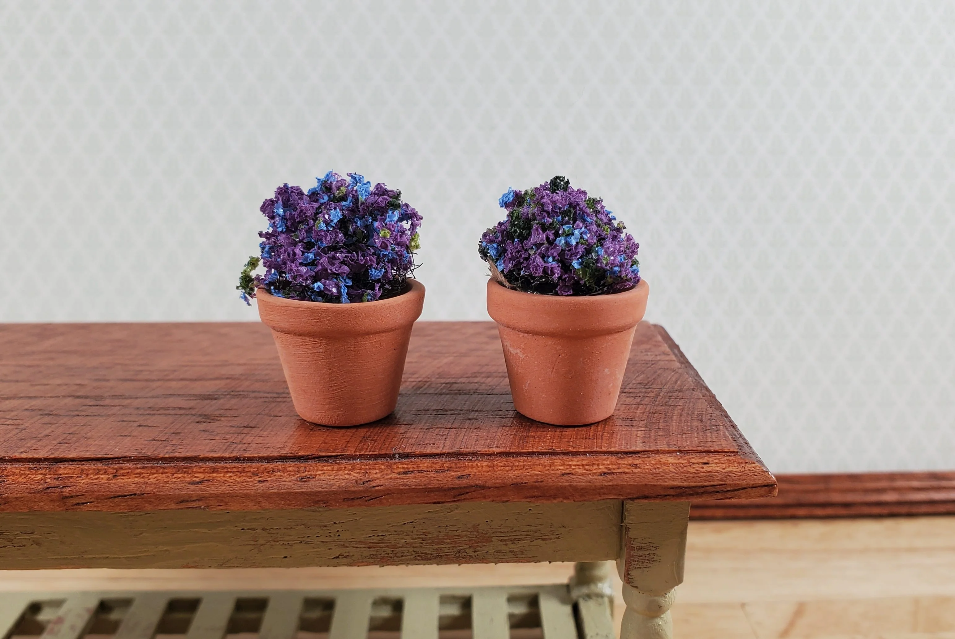Dollhouse 2 Small Terra Cotta Planters Unglazed Clay Pots - Image 3