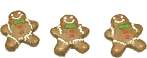 Dollhouse 3 Gingerbread Men Cookies 1:12 Scale Miniatures Food Kitchen