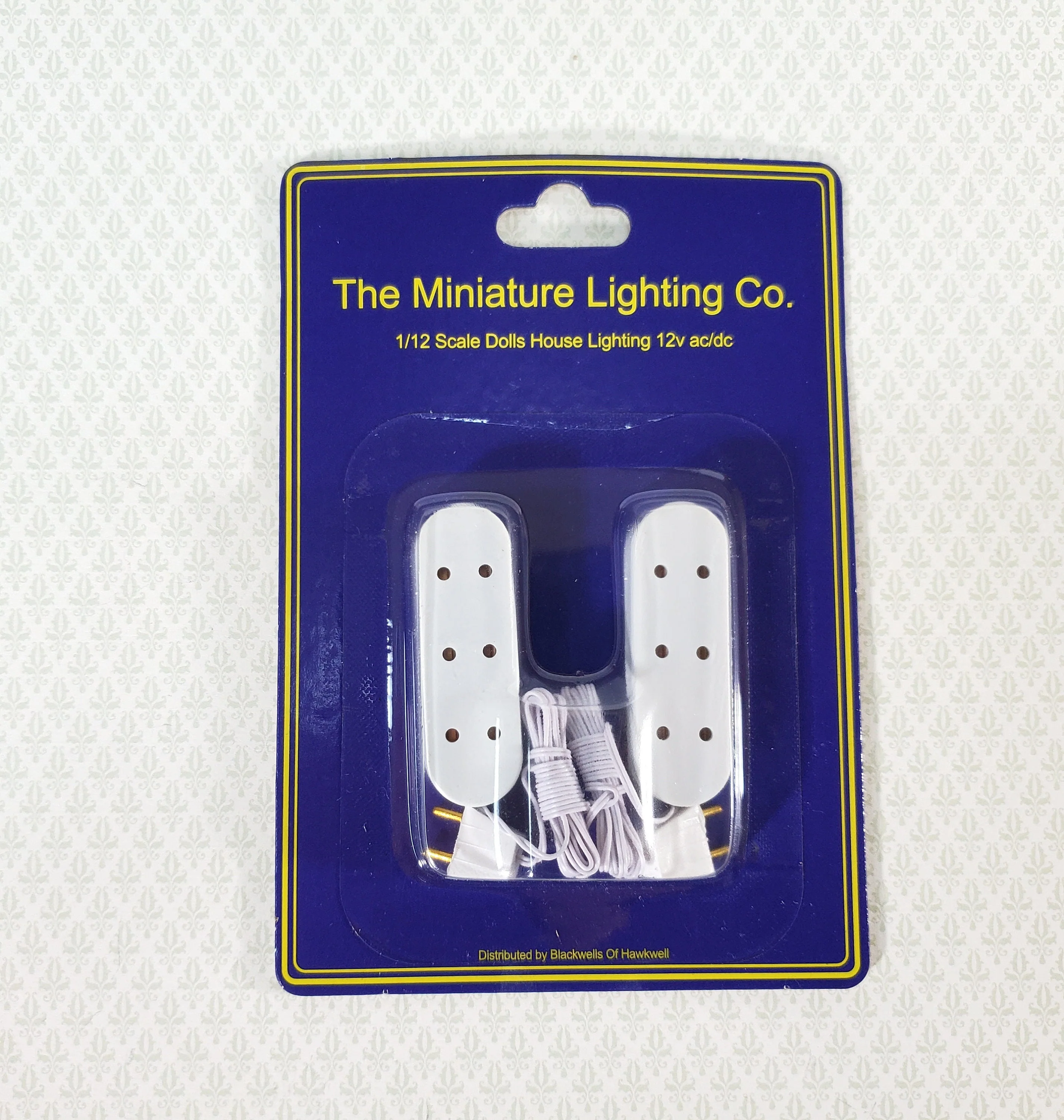 Dollhouse 3 Plug Triple Standard Outlet Extension Cords x2 for 1:12 Scale Miniature Lighting