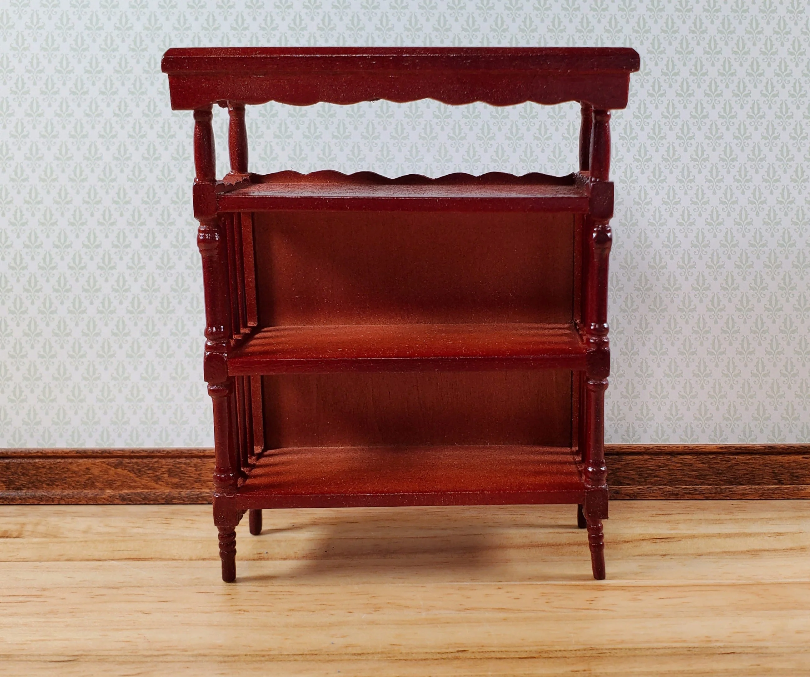 Dollhouse Bookshelf 4 Shelf Bookcase Bookshelf Shelves 1:12 Scale Miniature Furniture - Image 2