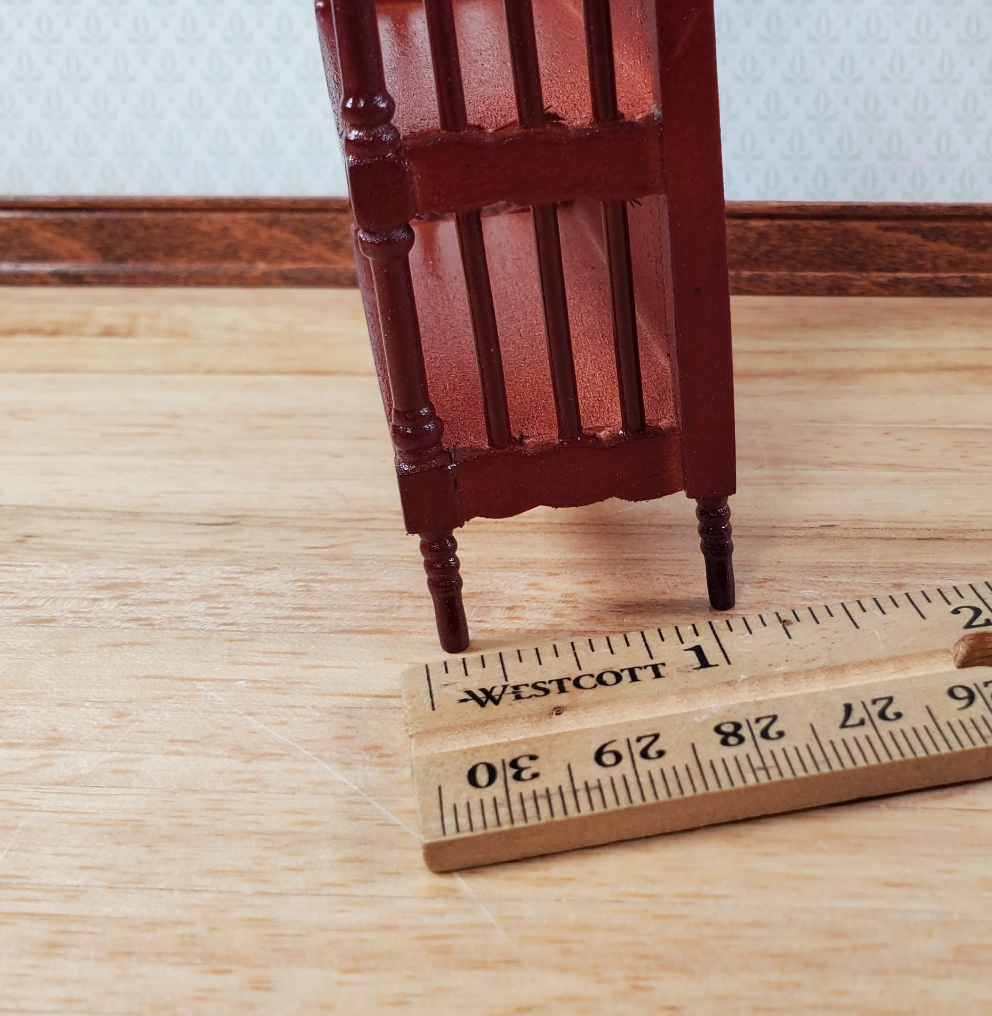 Dollhouse Bookshelf 4 Shelf Bookcase Bookshelf Shelves 1:12 Scale Miniature Furniture - Image 4