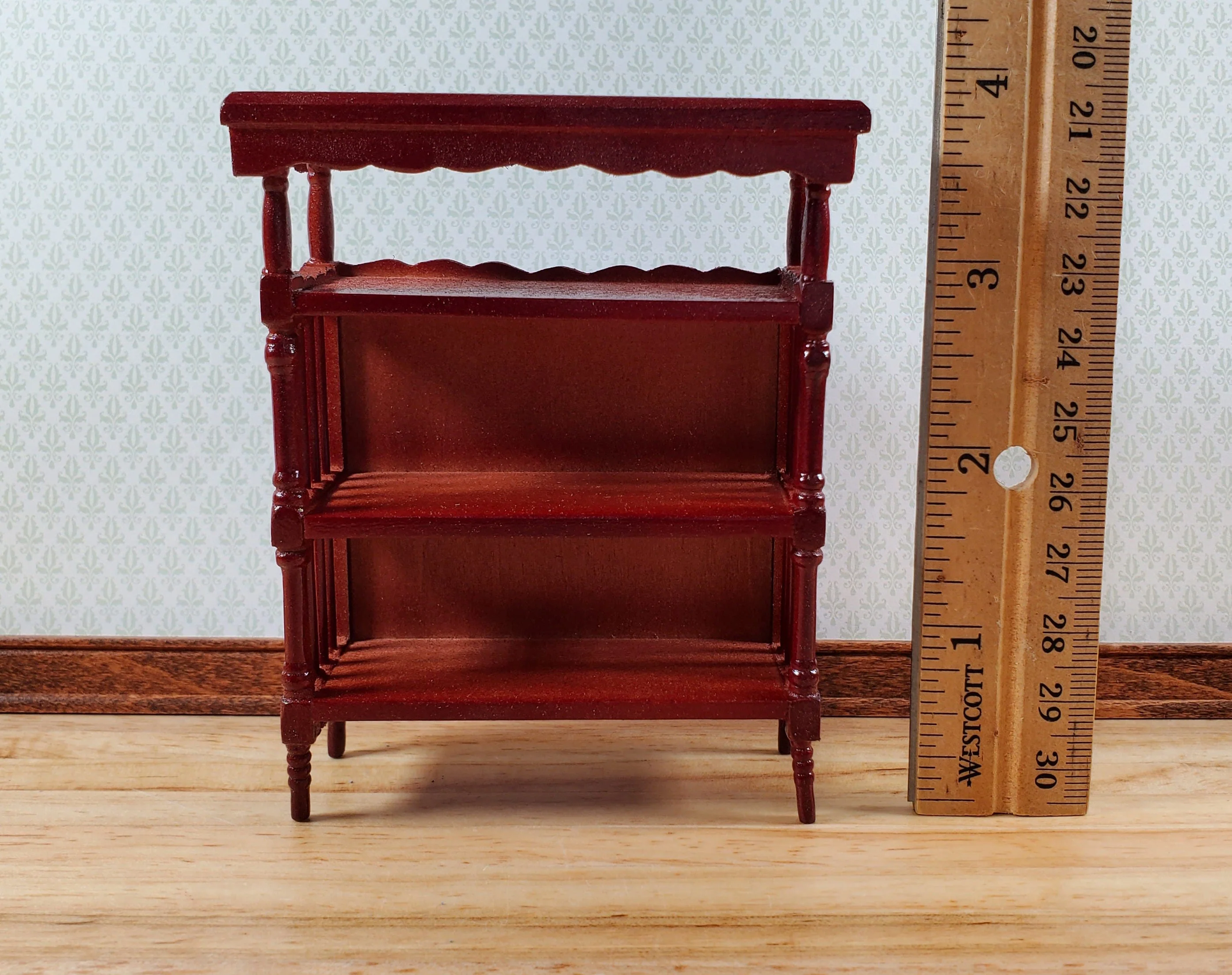 Dollhouse Bookshelf 4 Shelf Bookcase Bookshelf Shelves 1:12 Scale Miniature Furniture - Image 5