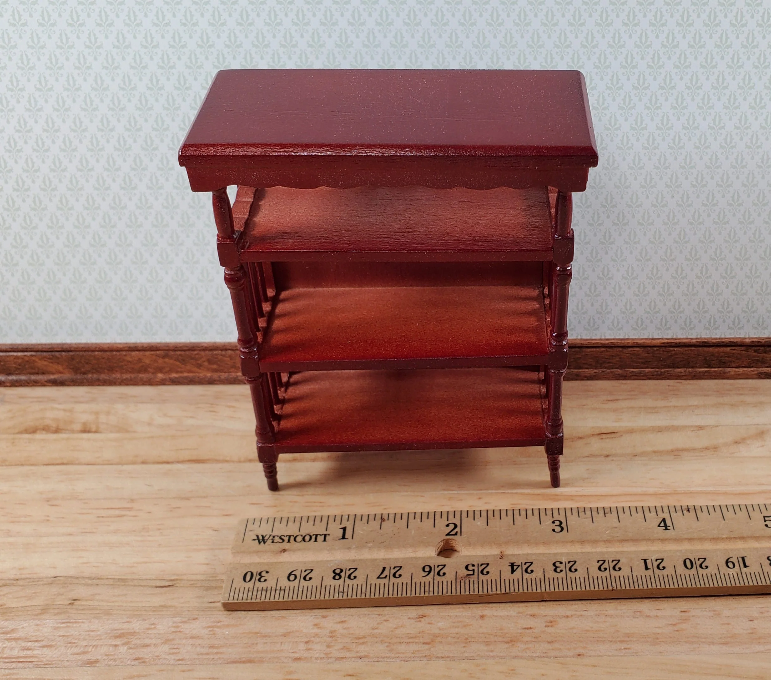 Dollhouse Bookshelf 4 Shelf Bookcase Bookshelf Shelves 1:12 Scale Miniature Furniture - Image 6