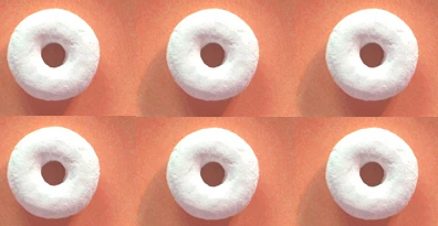 Dollhouse 6 Powdered Sugar Donuts 1:12 Scale Miniature Food Dessert Bakery
