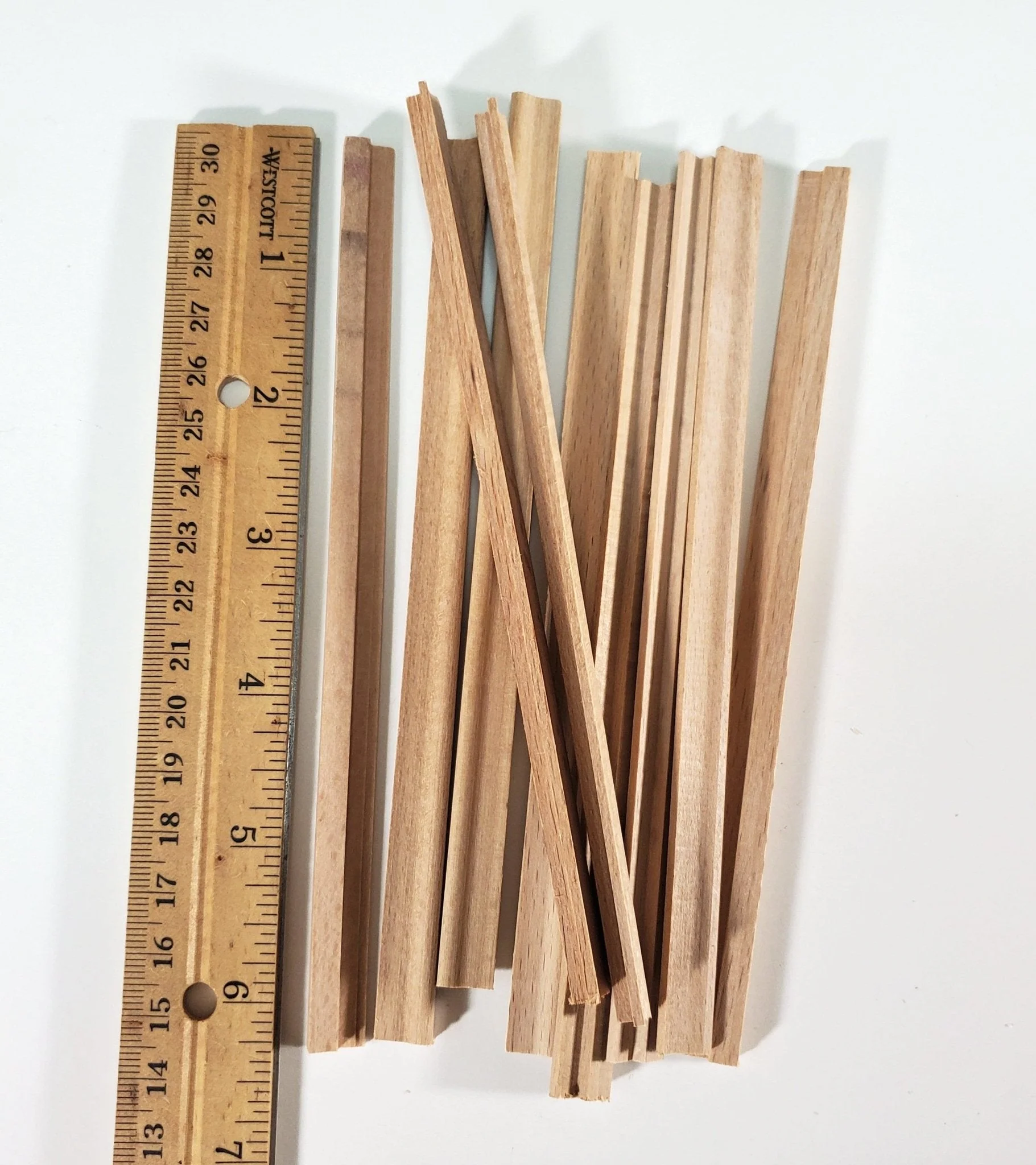 Dollhouse 6" Scrap Trim Chair Rail Molding for Wainscoting Paneling 10 Pieces 1:12 70240 - Image 3