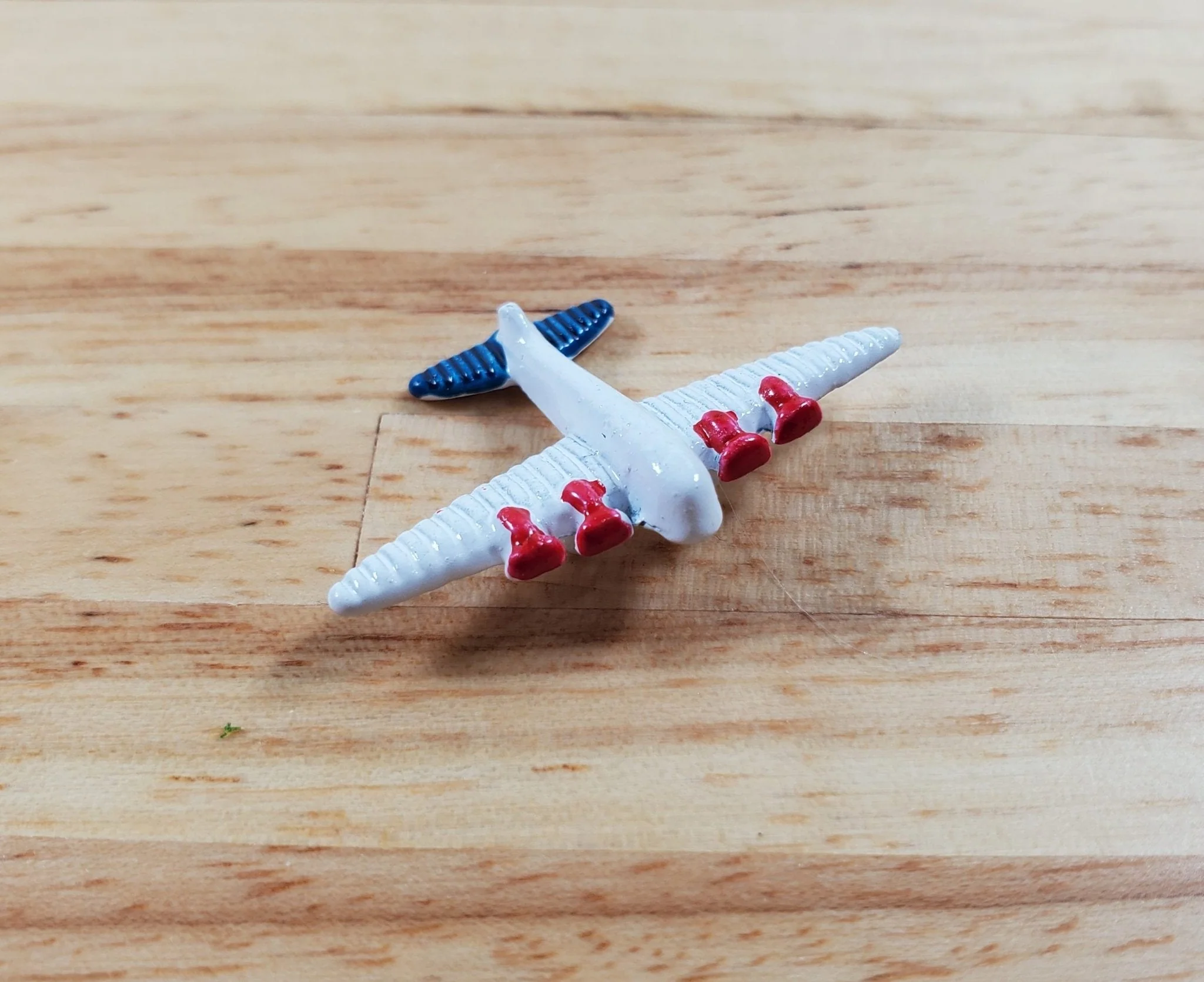 Dollhouse Airplane Aircraft Toy Painted Metal 1:12 Scale Miniature Plane