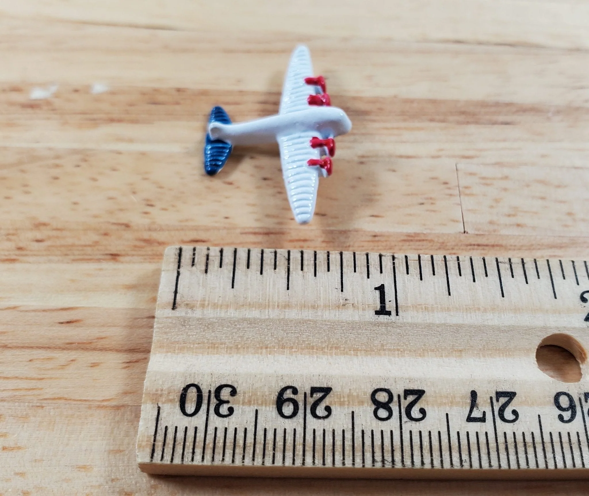 Dollhouse Airplane Aircraft Toy Painted Metal 1:12 Scale Miniature Plane - Image 3