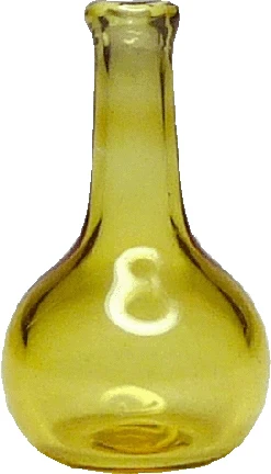 Dollhouse Amber Glass Onion Jar or Vase 1:12 Scale Miniature
