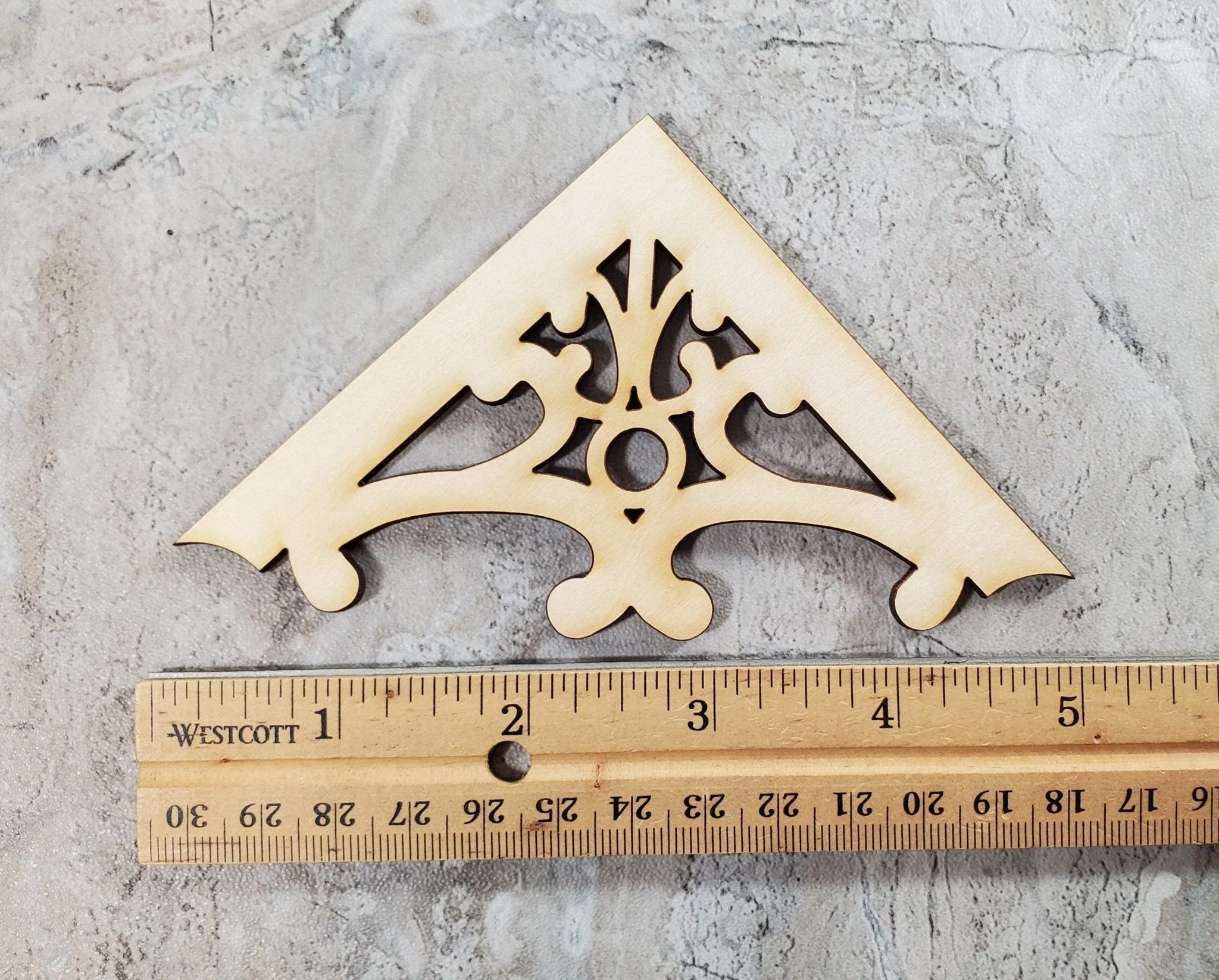 Dollhouse Apex Trim Victorian Style Pediment Large Miniature Wood Decoration MC148 - Image 4