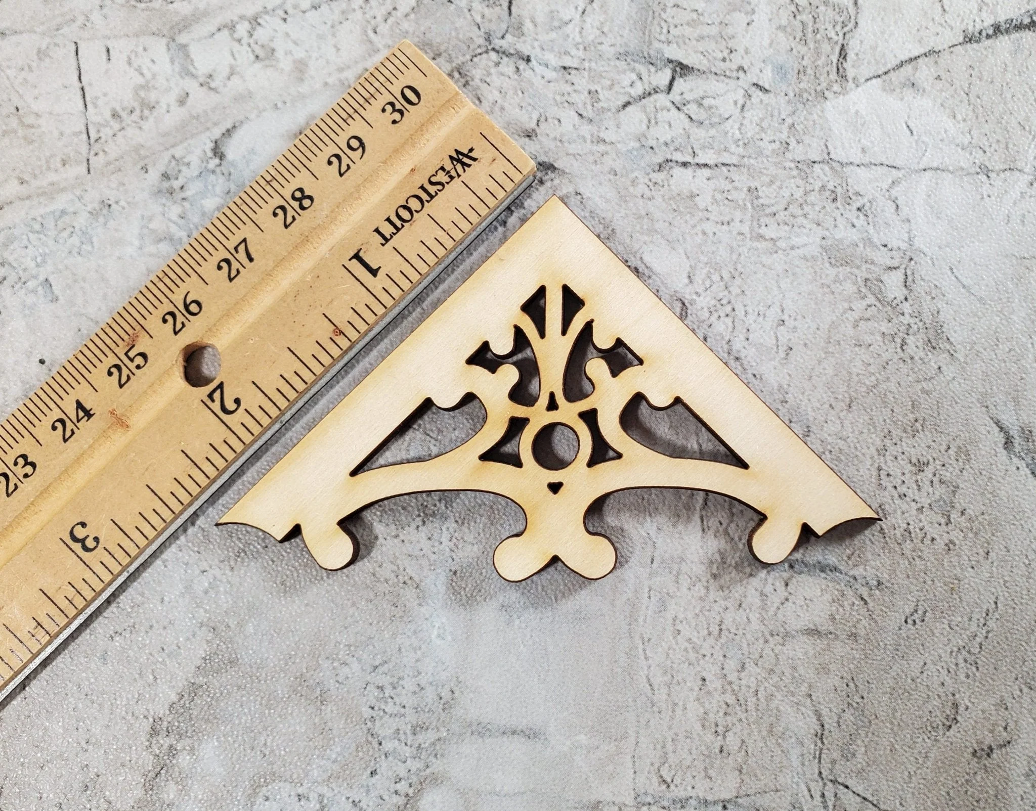 Dollhouse Apex Trim Victorian Style Pediment x2 Medium Miniature Wood Decoration MC147 - Image 5