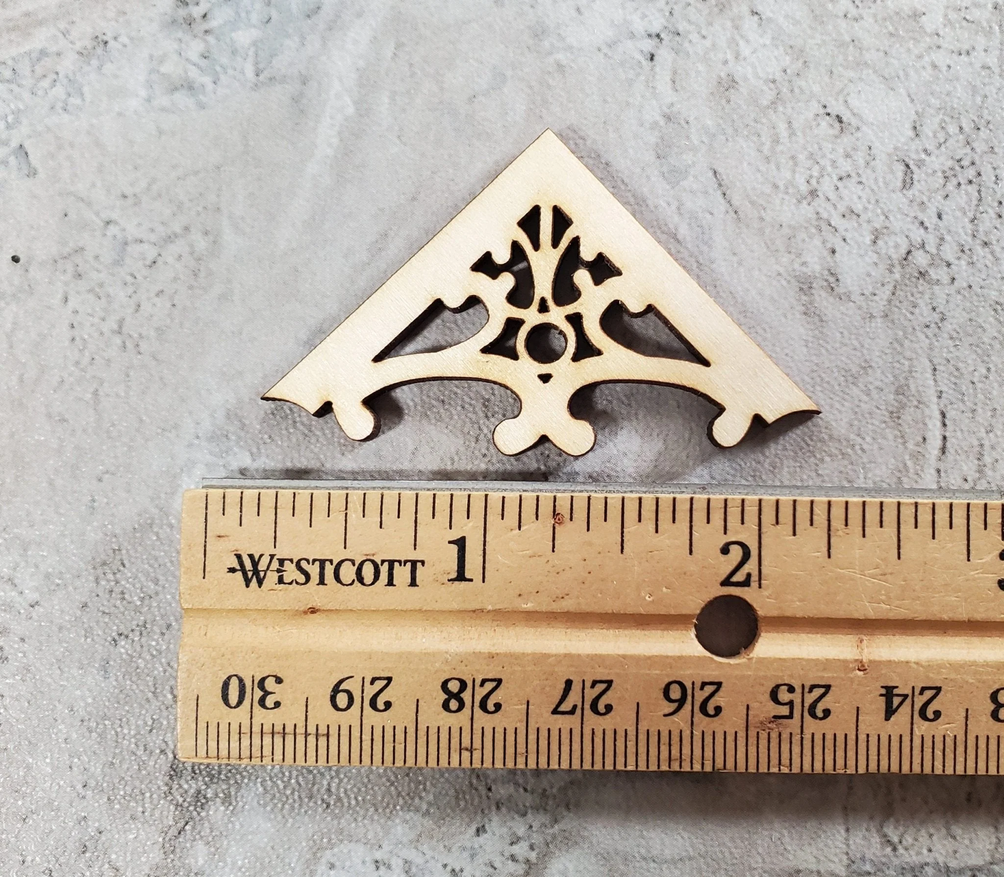 Dollhouse Apex Trim Victorian Style Pediment x2 Small Miniature Wood Decoration MC146 - Image 6