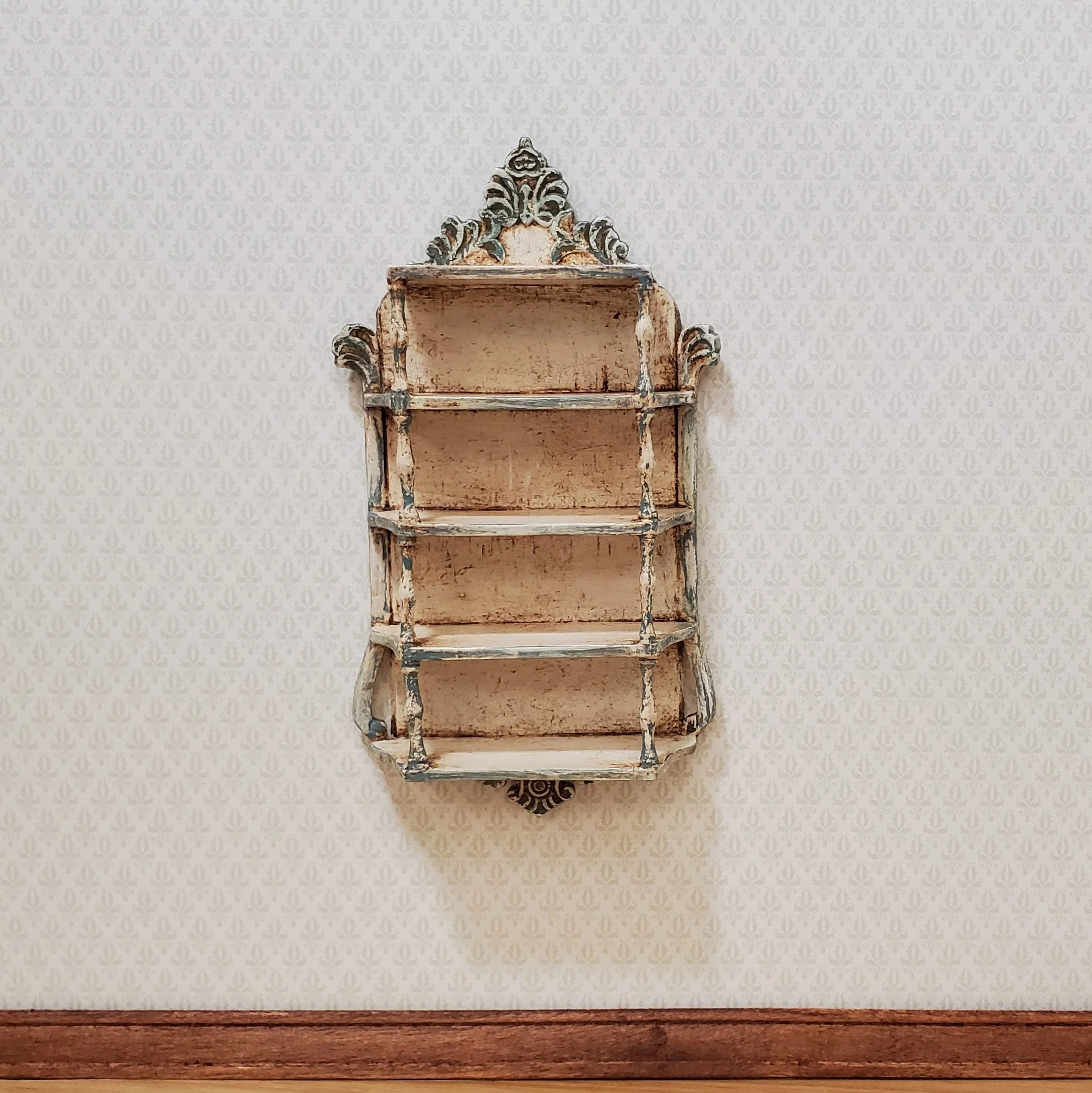 Dollhouse Artisan Hanging Shelf 1:12 Scale Miniature Shelves Shabby Chic