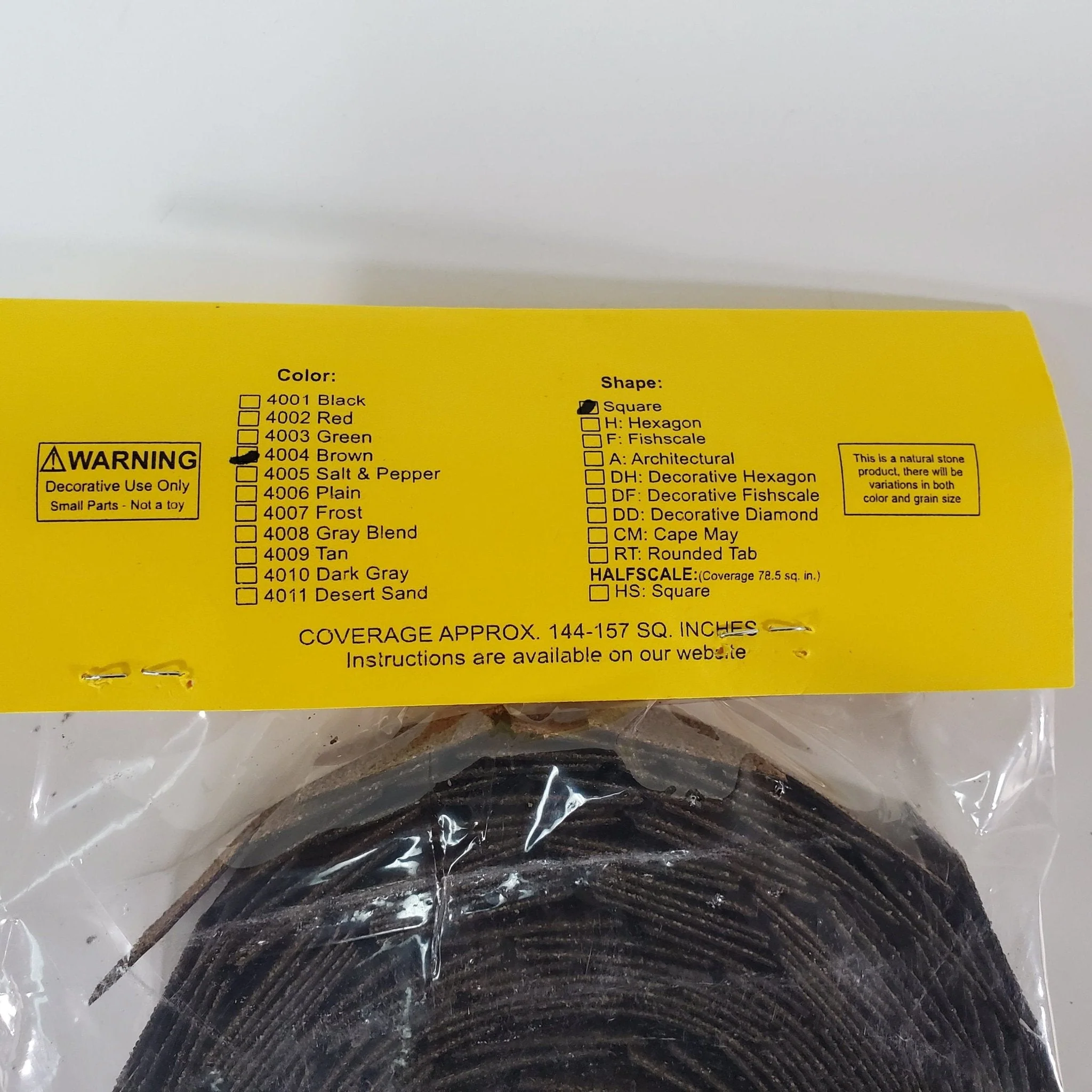 Dollhouse Asphalt Shingles Brown Square 1:12 Scale Miniatures #4004 144-157 Sq Inches - Image 3