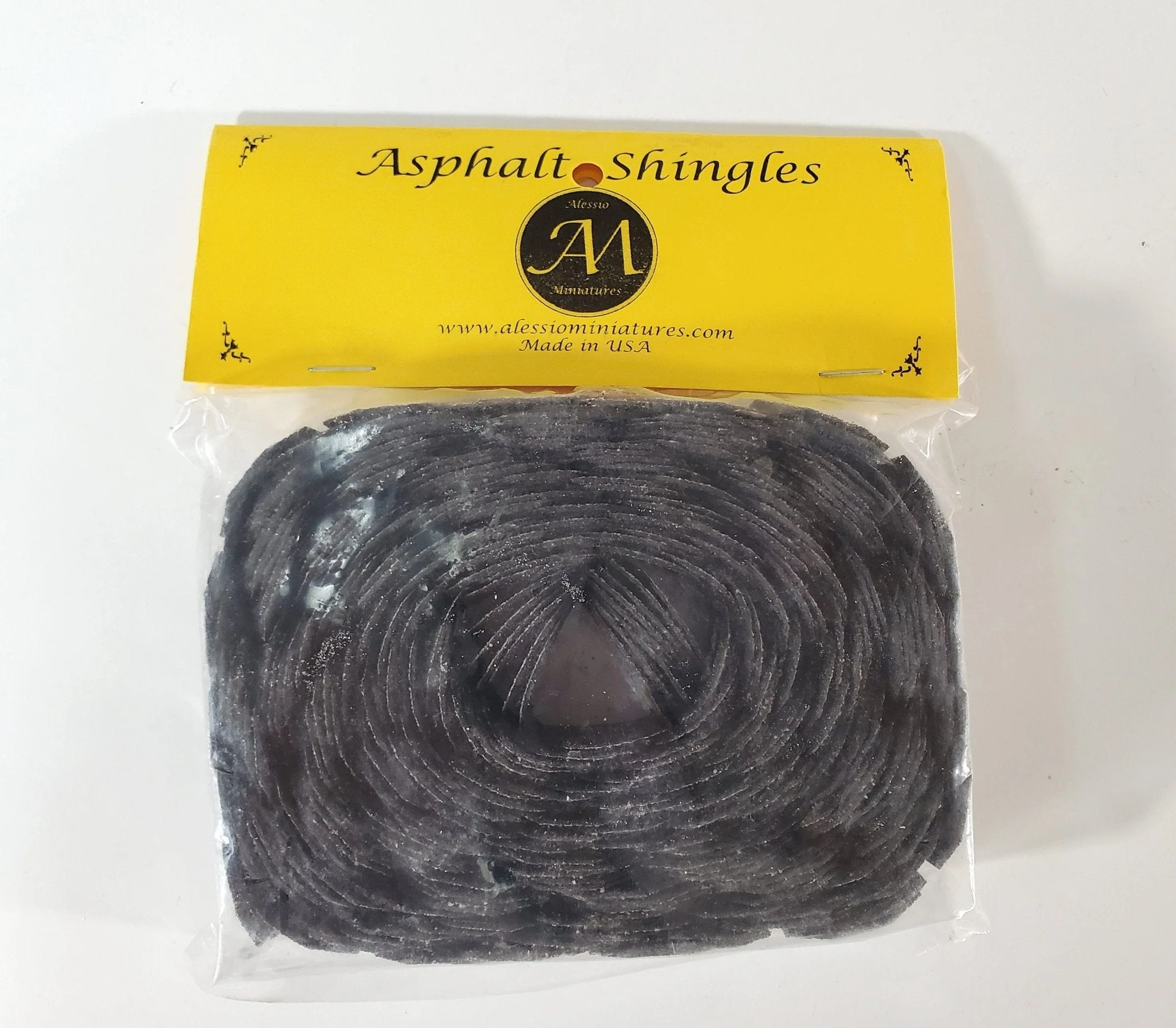 Dollhouse Asphalt Shingles Gray Blend Hexagon 1:12 Scale #4008 144-157 Sq Inches - Image 3
