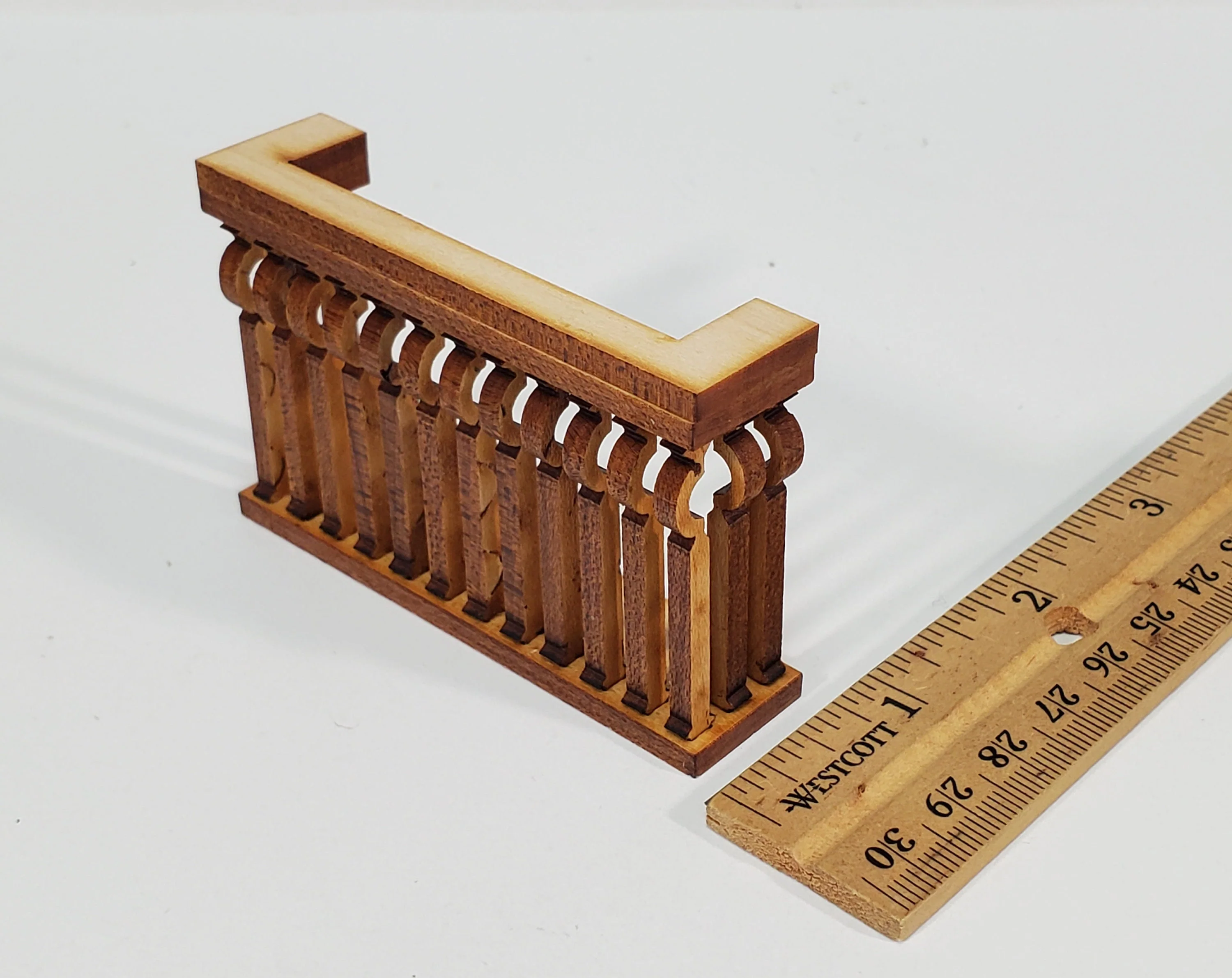 Dollhouse Balcony Gate for Window Square Narrow DIY 1:12 Scale Miniature 3" - Image 6