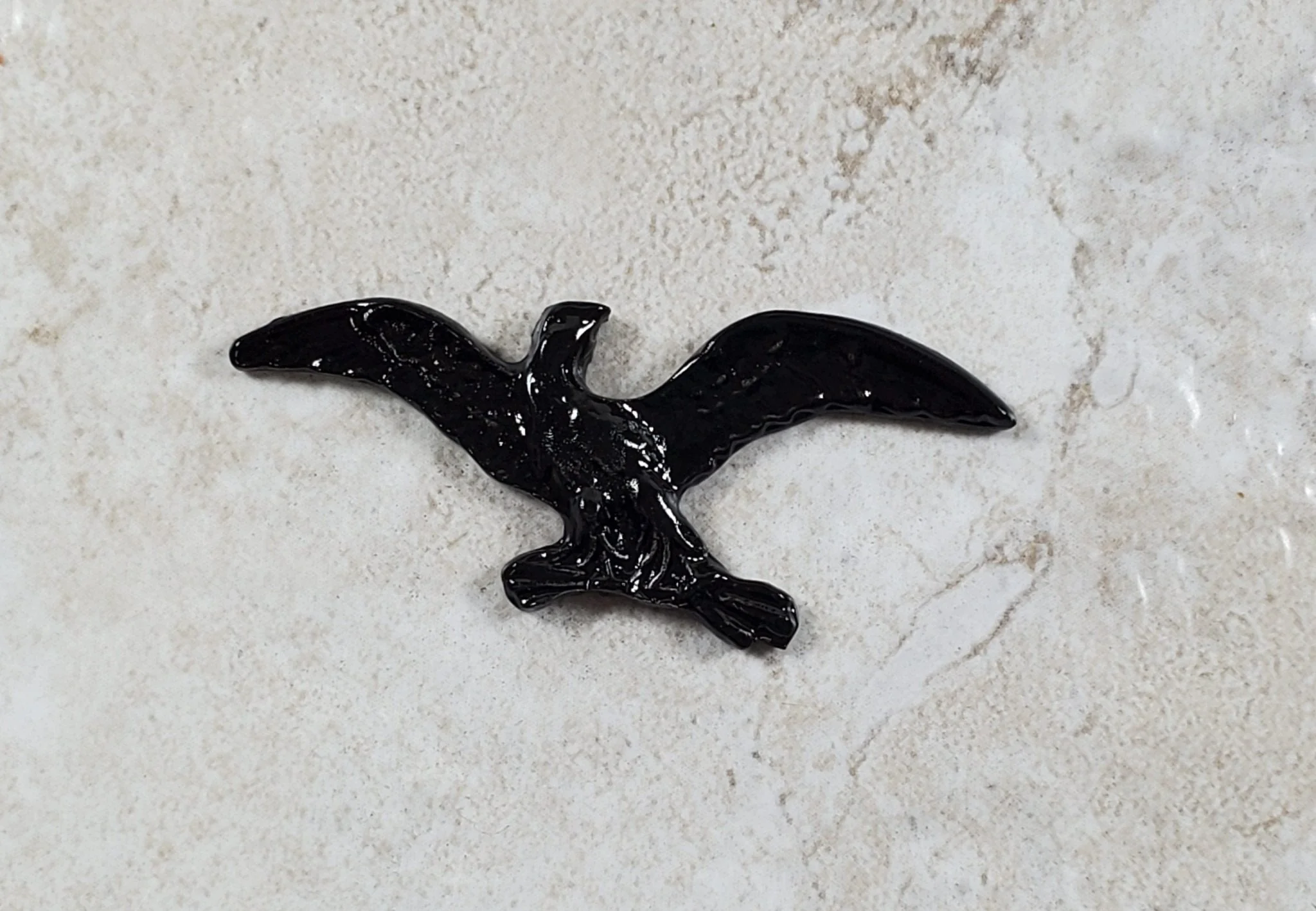 Dollhouse Bald Eagle Black Wall or Door Plaque 1:12 Scale Miniature Accessory