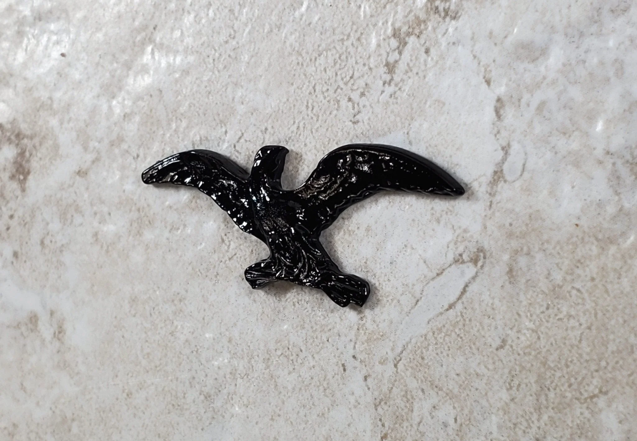 Dollhouse Bald Eagle Black Wall or Door Plaque 1:12 Scale Miniature Accessory - Image 2