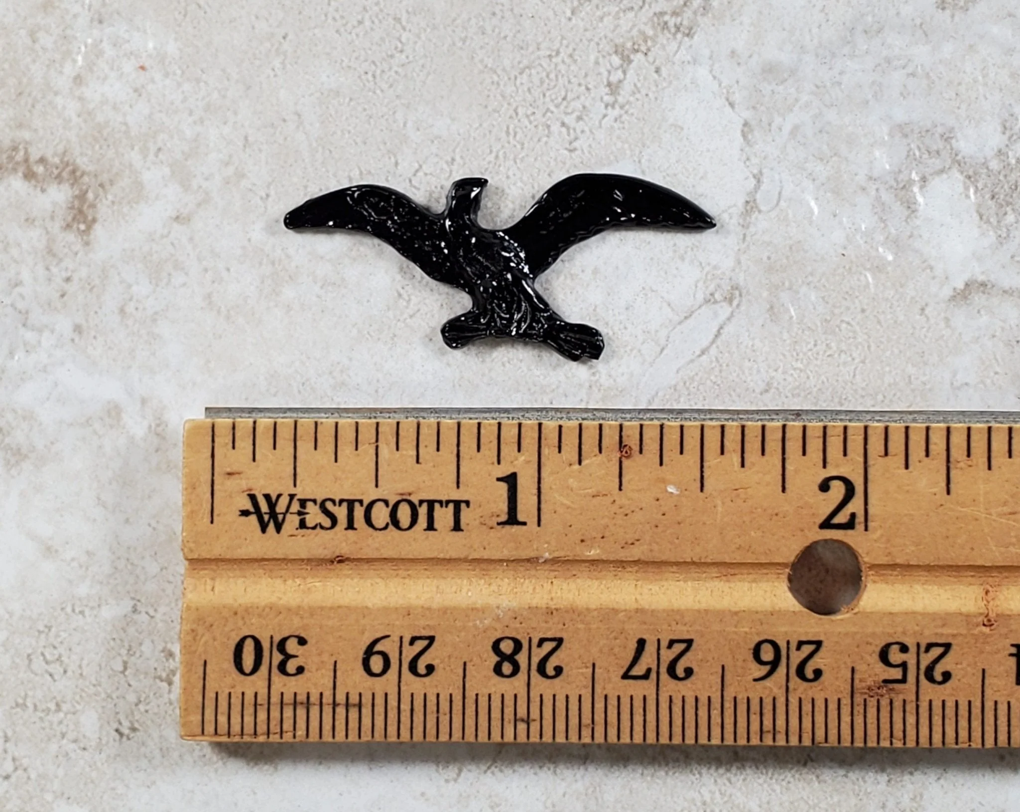Dollhouse Bald Eagle Black Wall or Door Plaque 1:12 Scale Miniature Accessory - Image 3