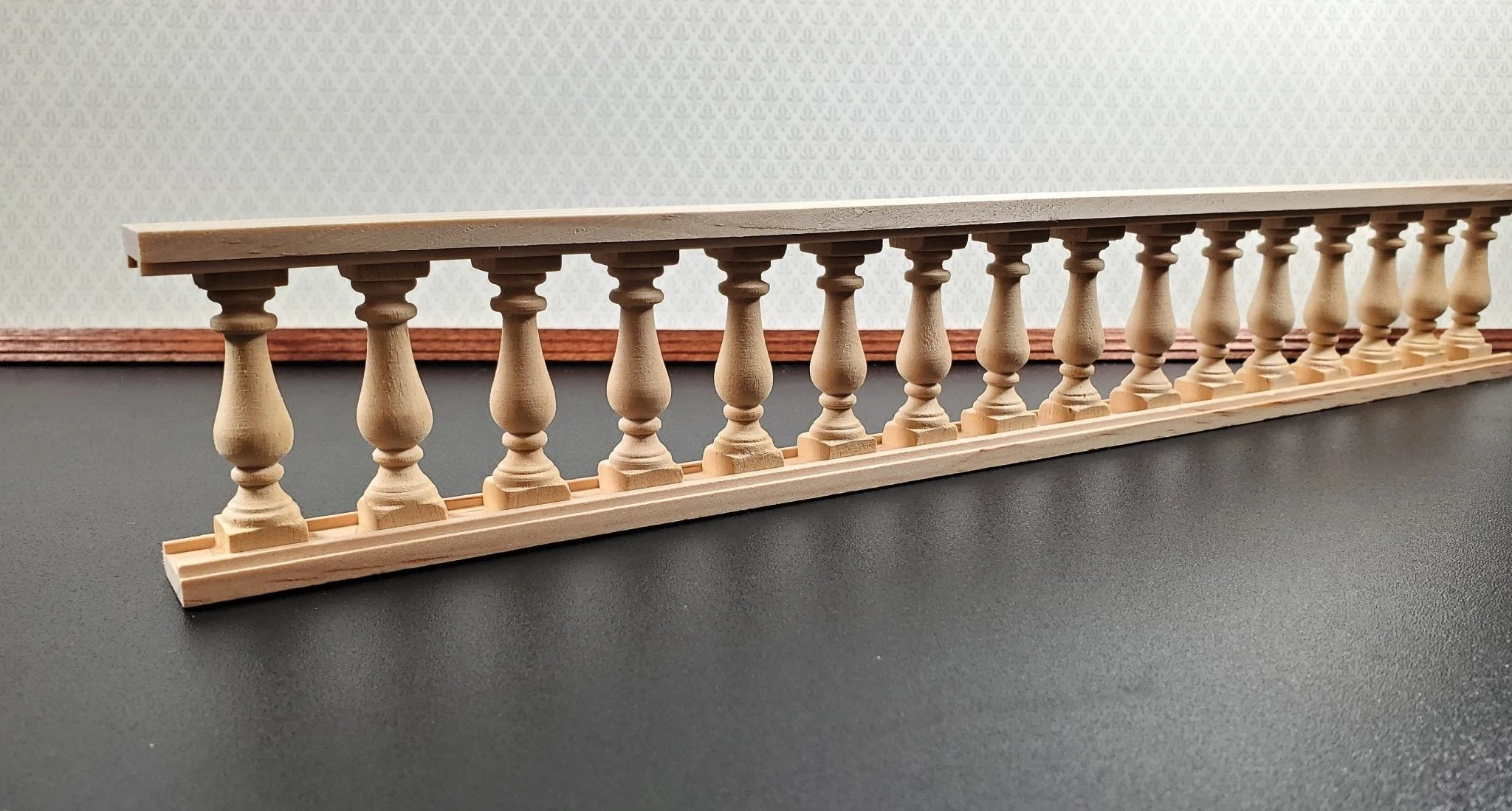 Dollhouse Balustrade Porch Balcony Railing 1 Piece 13 3/8" x 2" 1:12 Scale Miniature