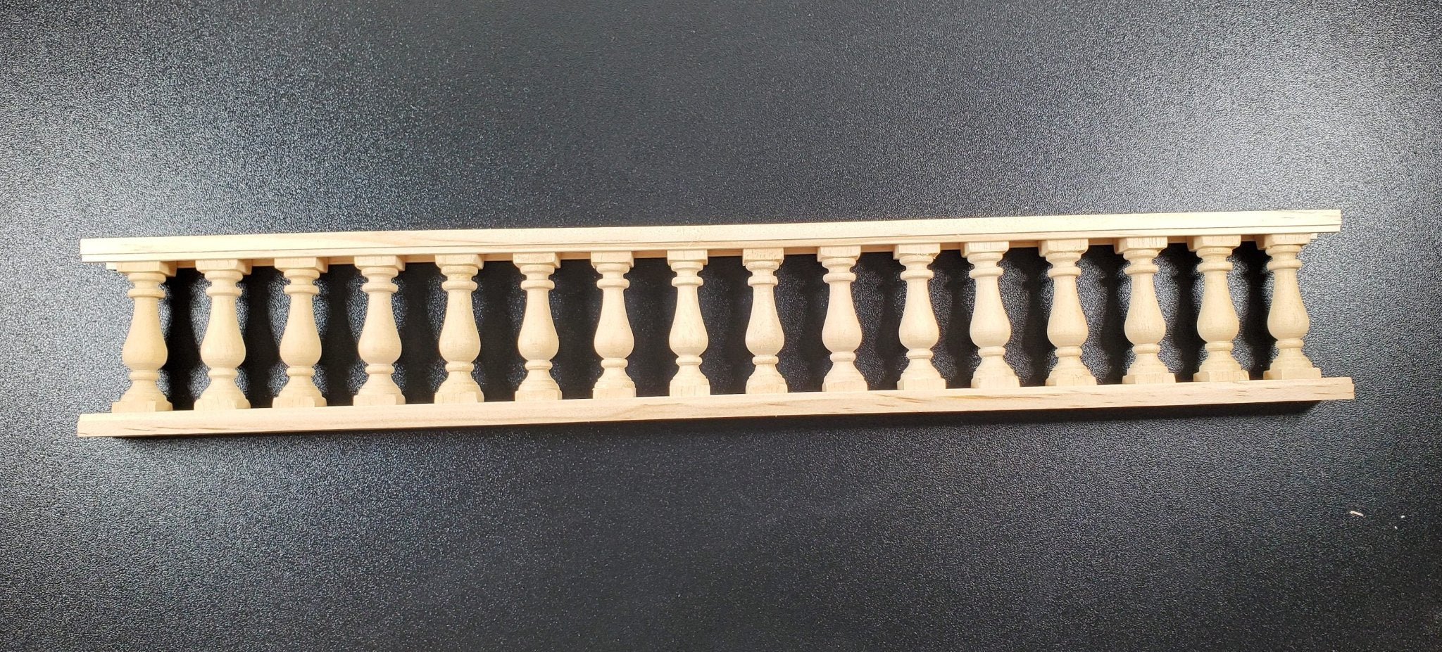 Dollhouse Balustrade Porch Balcony Railing 1 Piece 13 3/8" x 2" 1:12 Scale Miniature - Image 3