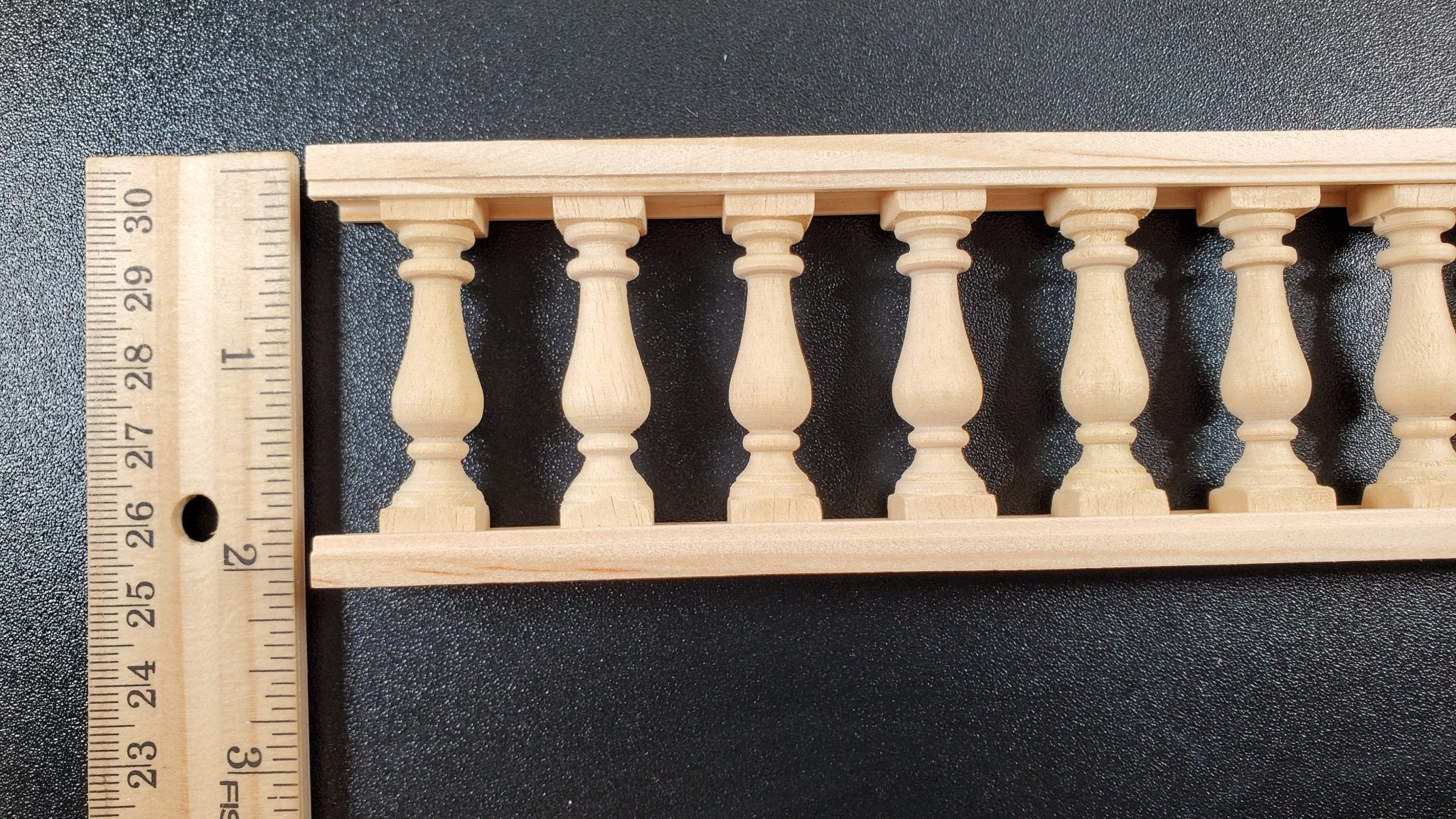 Dollhouse Balustrade Porch Balcony Railing 1 Piece 13 3/8" x 2" 1:12 Scale Miniature - Image 4