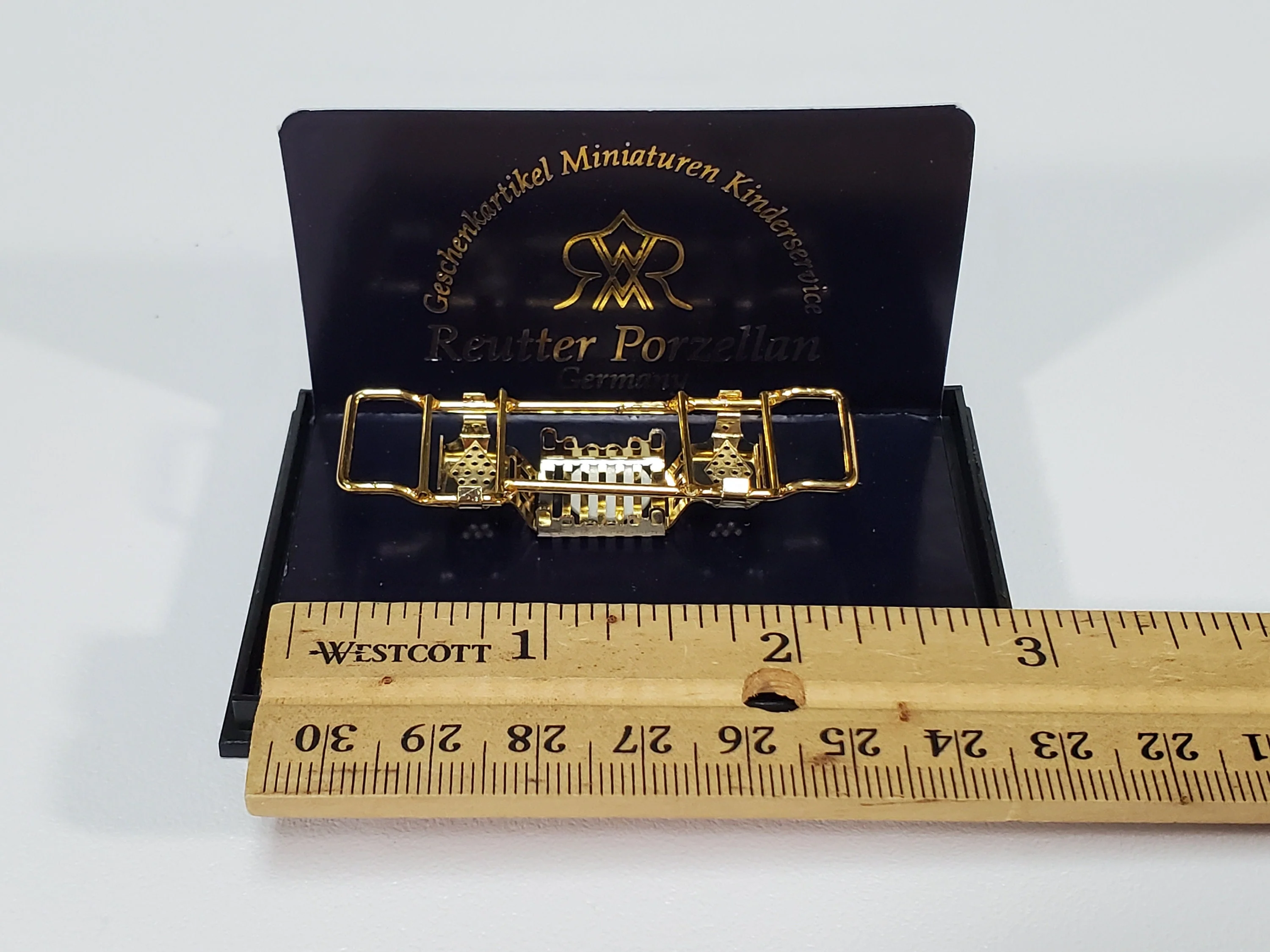 Dollhouse Bath Bridge for Bathroom Bathtub Metal by Reutter 1:12 Scale Miniature - Image 3