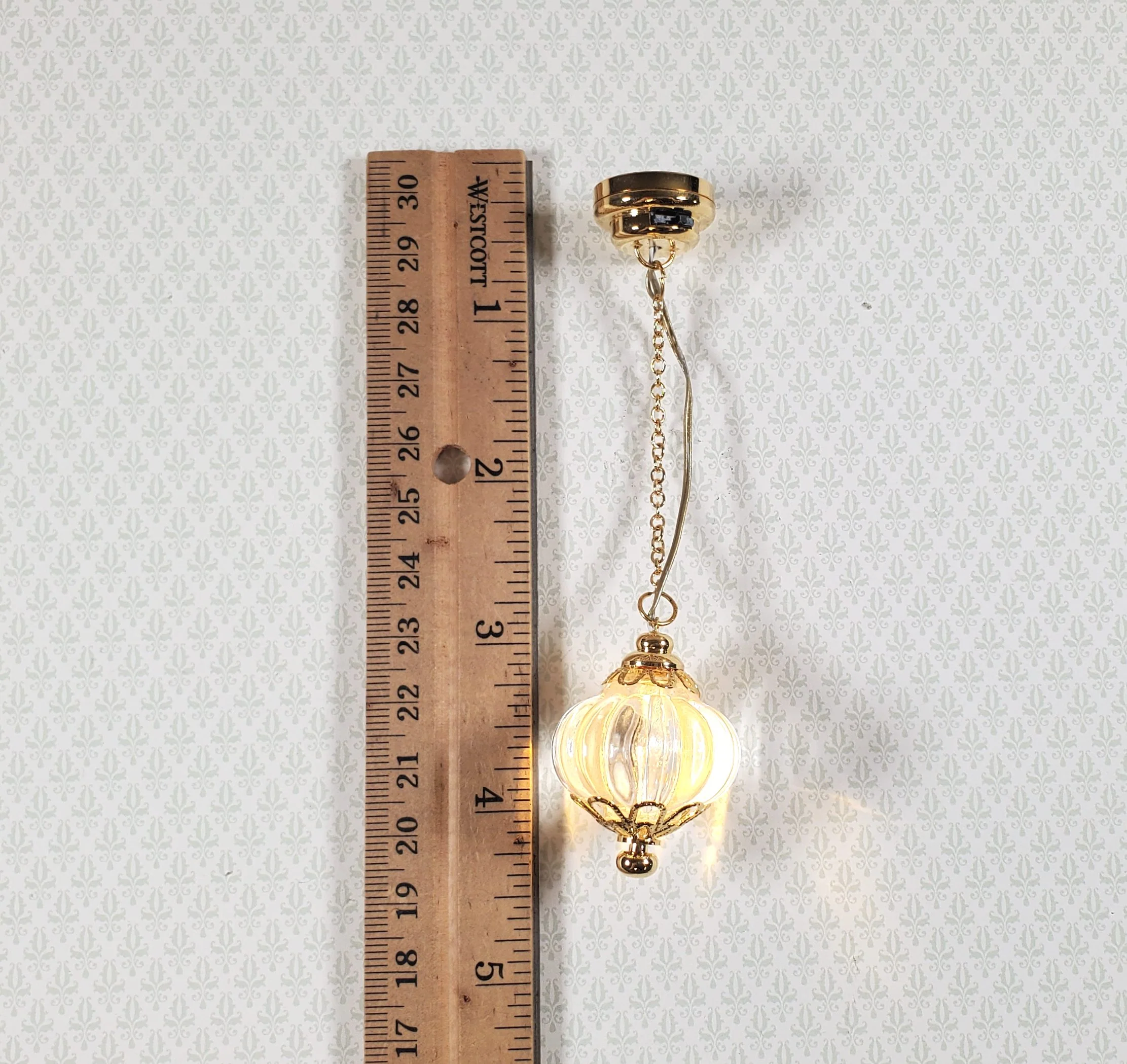 Dollhouse Battery Bead Ceiling Light 1:12 Scale Miniature Houseworks 2557 - Image 10