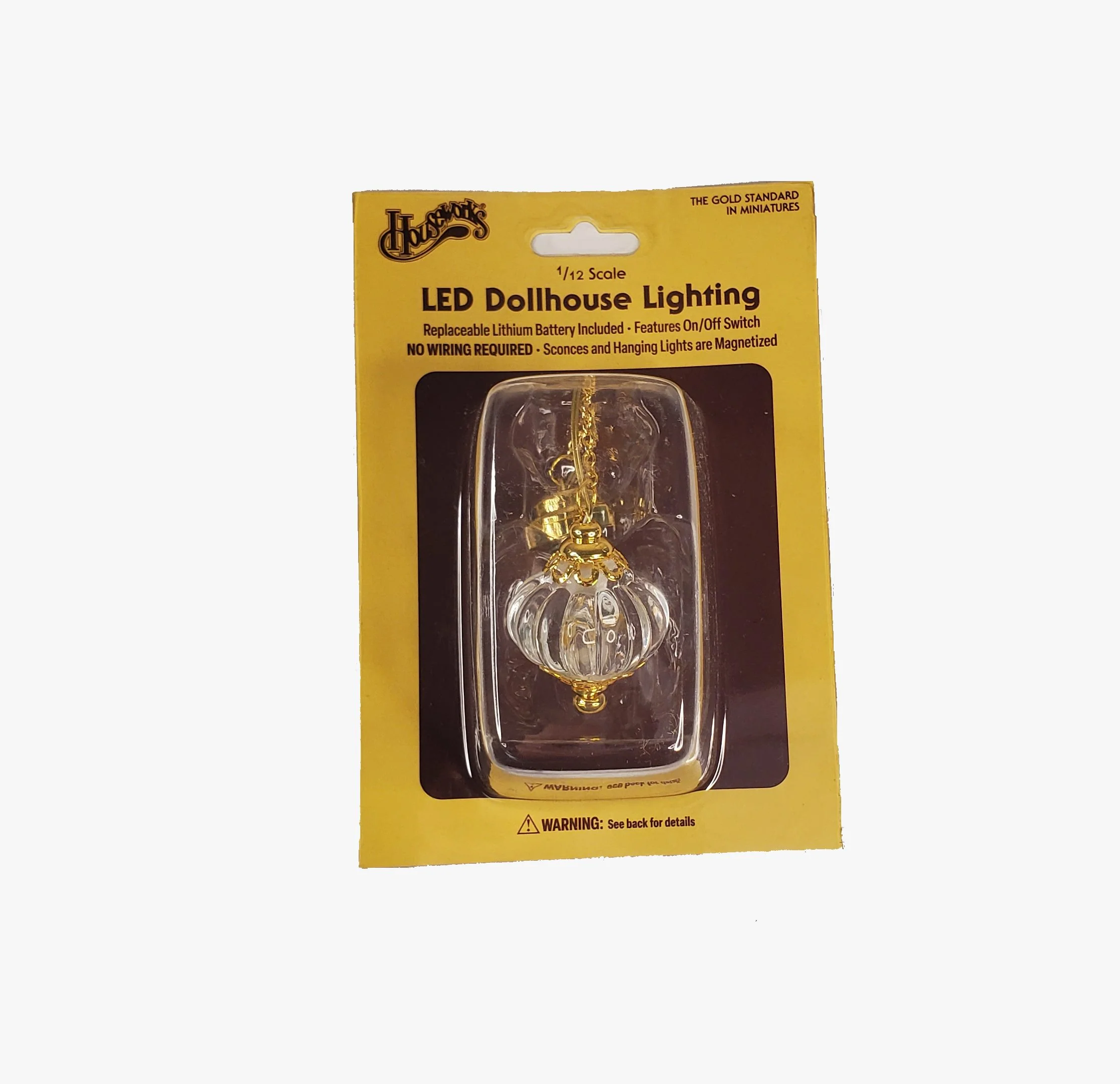 Dollhouse Battery Bead Ceiling Light 1:12 Scale Miniature Houseworks 2557 - Image 2