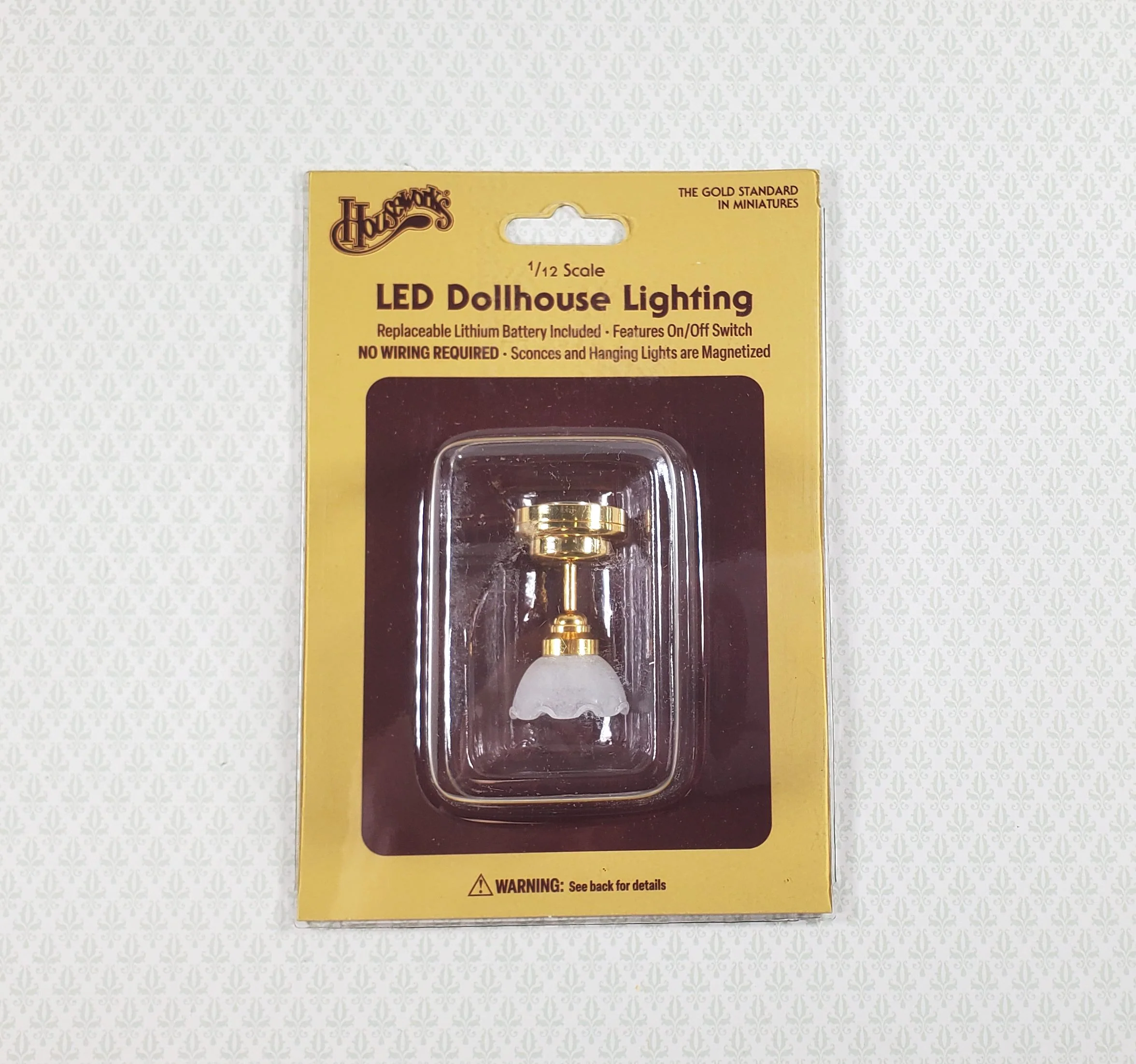 Dollhouse Battery Light Hanging Norwich Ceiling Lamp 1:12 Scale Houseworks
