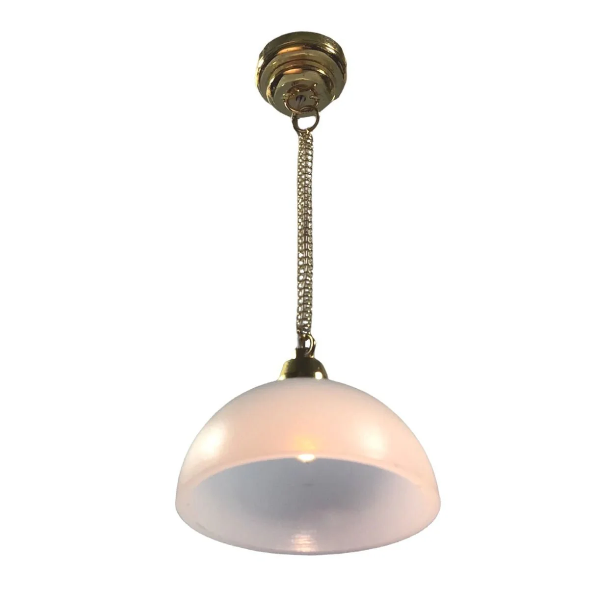 Dollhouse Battery Light White Pendant Ceiling Light 1:12 Scale Miniature - Image 2