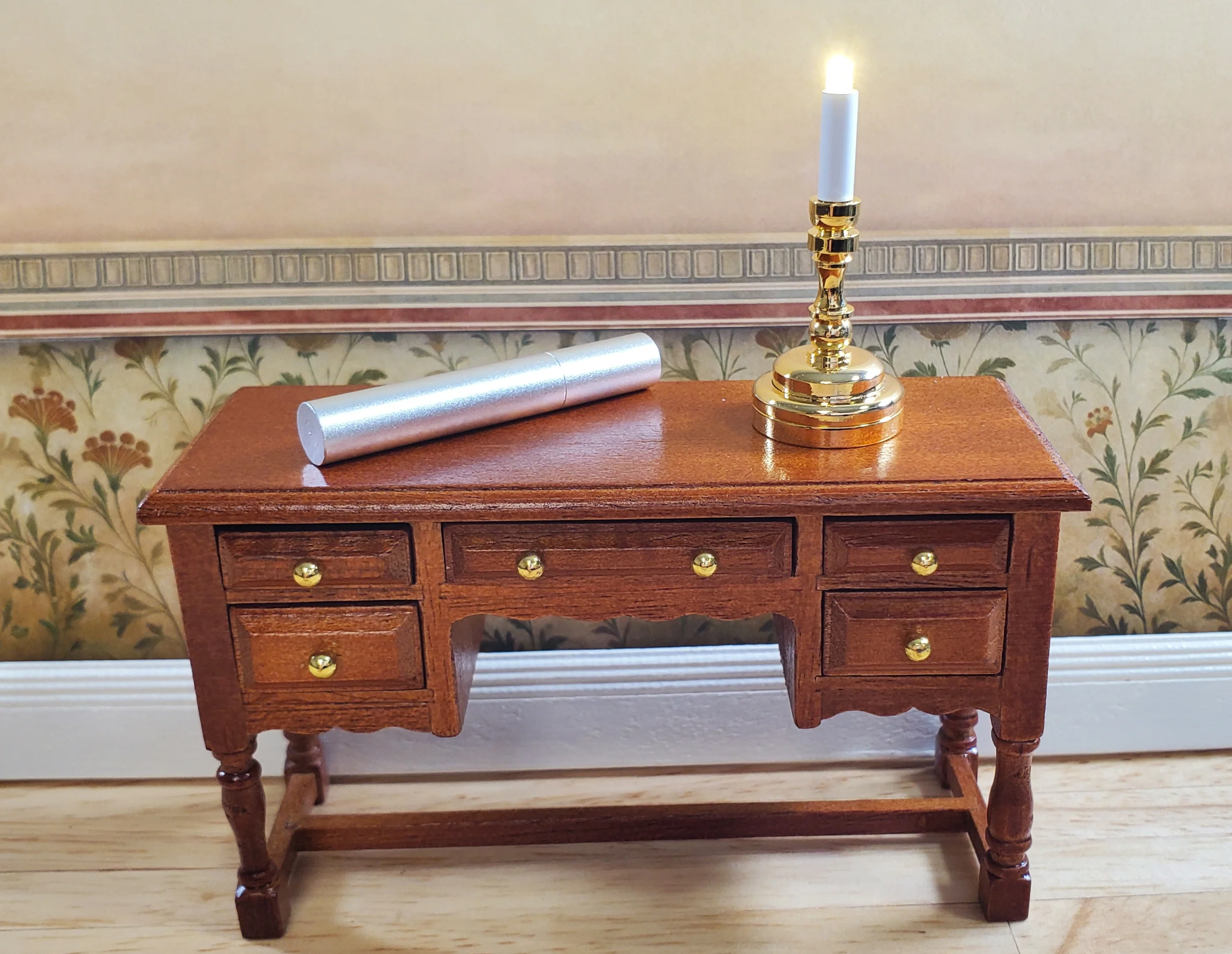 Dollhouse Battery Light with Wand Candle Stick Large 1:12 or 1/6 Scale Lamp - Image 4