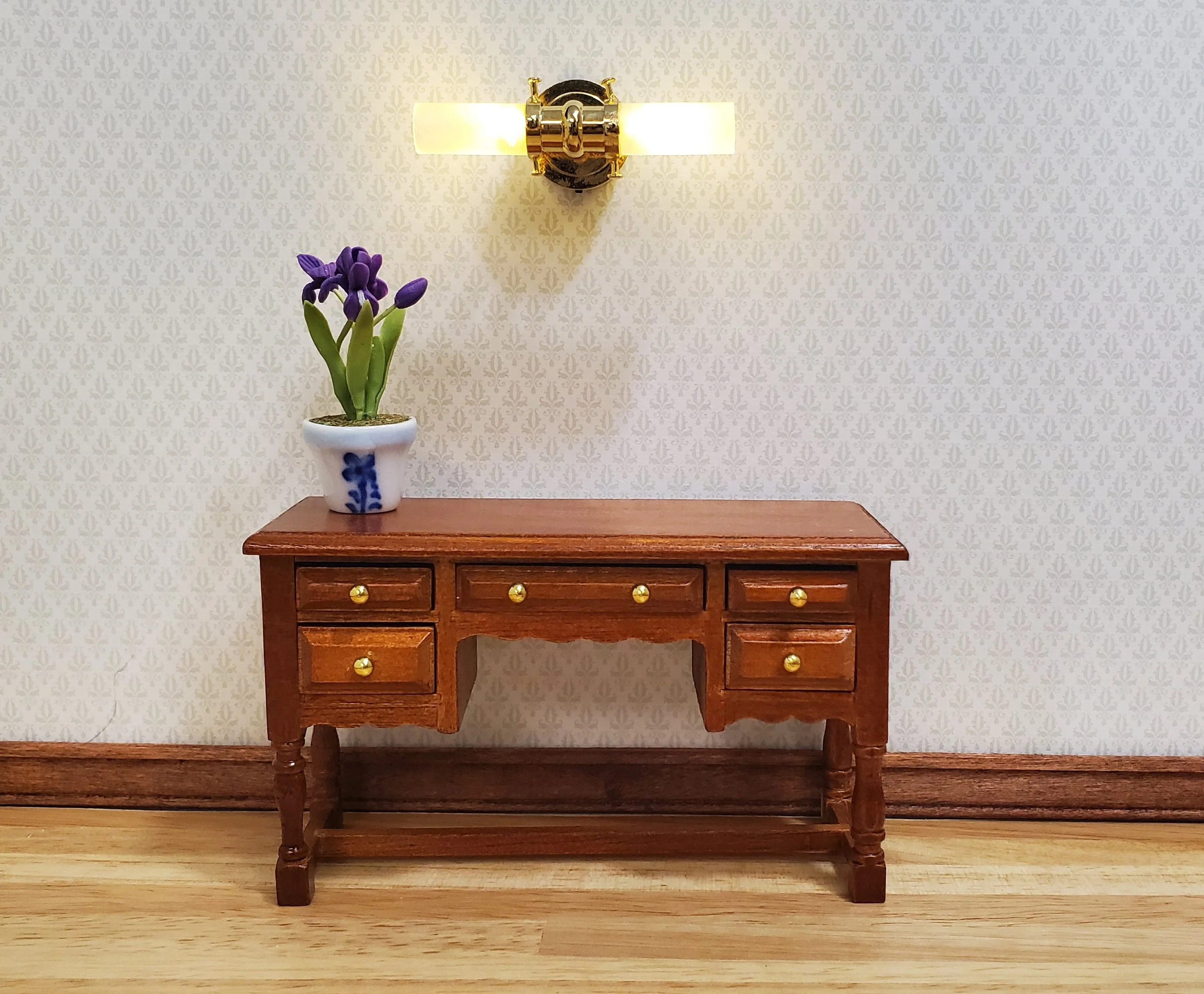 Dollhouse Battery Tube Light Wall Sconce Modern Miniature 1:12 Scale Houseworks - Image 4