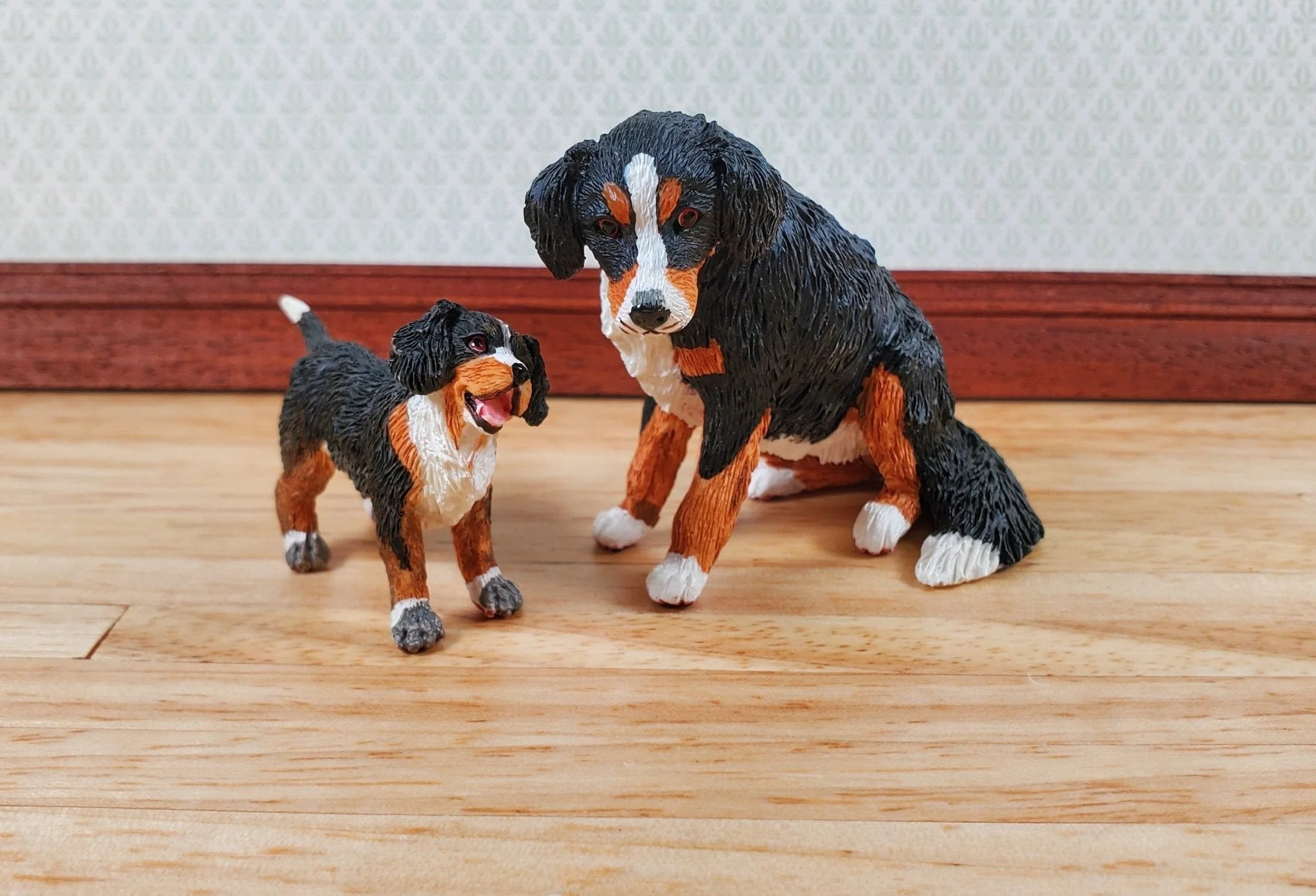 Dollhouse Bernese Mountain Puppy Dog Pet 1:12 Scale Miniature Animal - Image 5