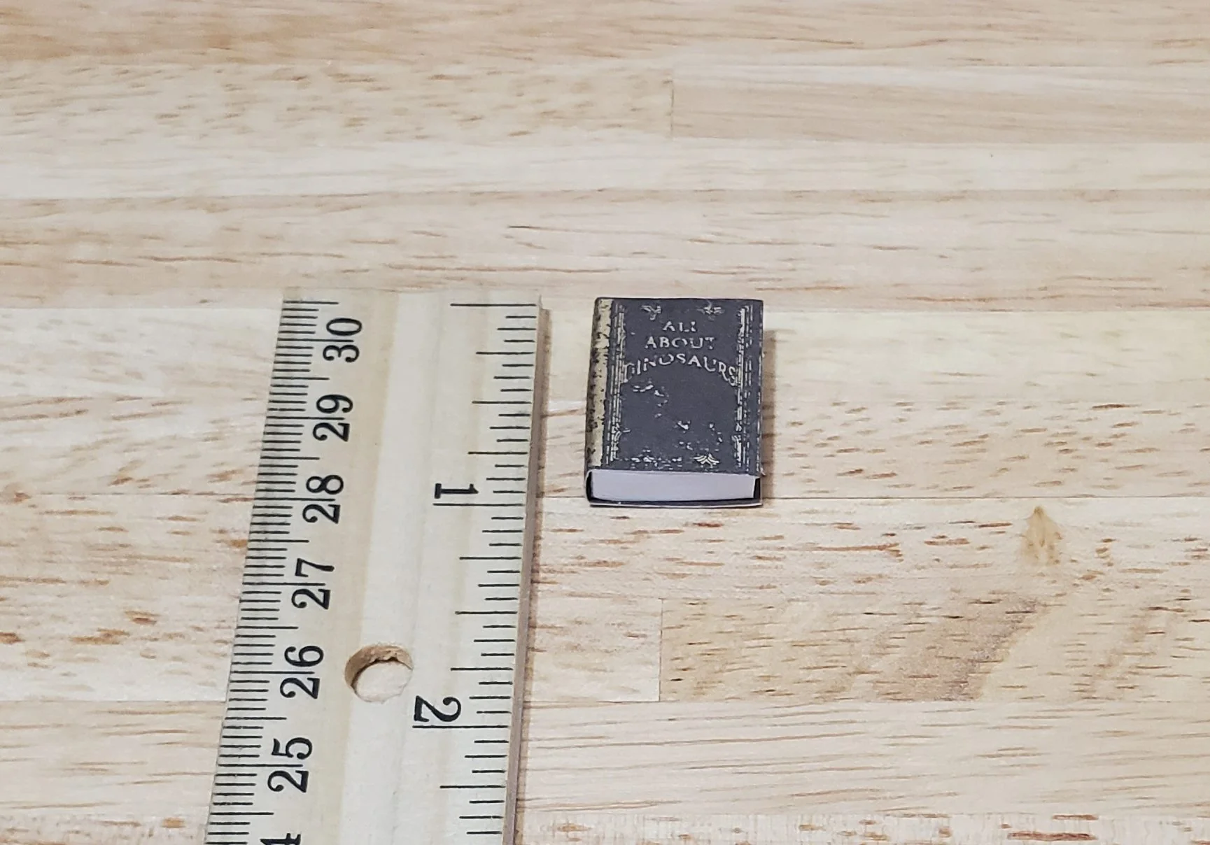 Dollhouse Book All About Dinosaurs 1:12 Scale Miniature (blank inside) - Image 3