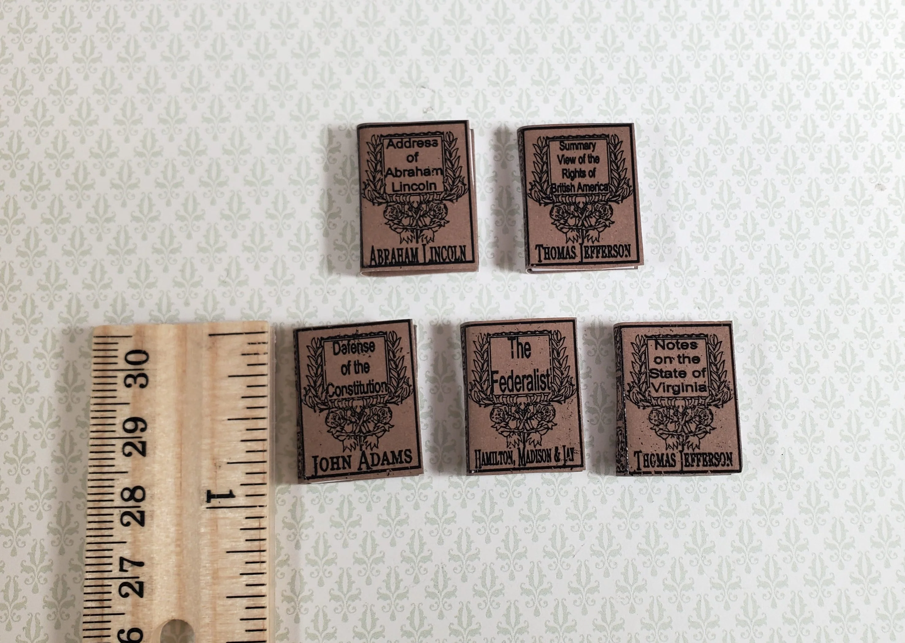 Dollhouse Books Presidential Writings x5 1:12 Scale Miniatures (blank inside) - Image 2
