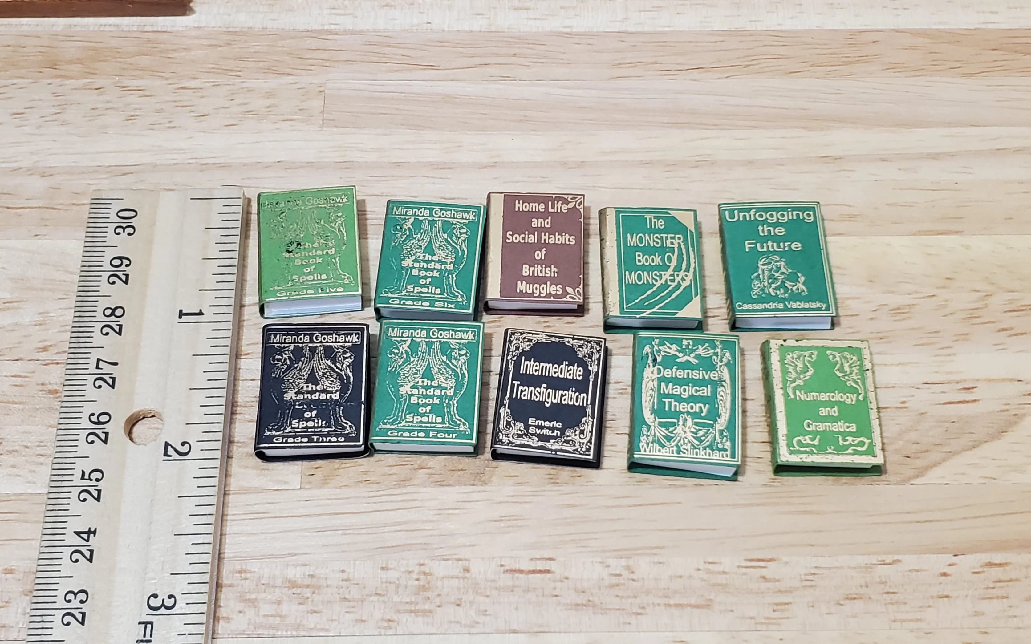 Dollhouse Books x10 Wizard School Books #3 1:12 Scale Miniatures (blank inside) - Image 4