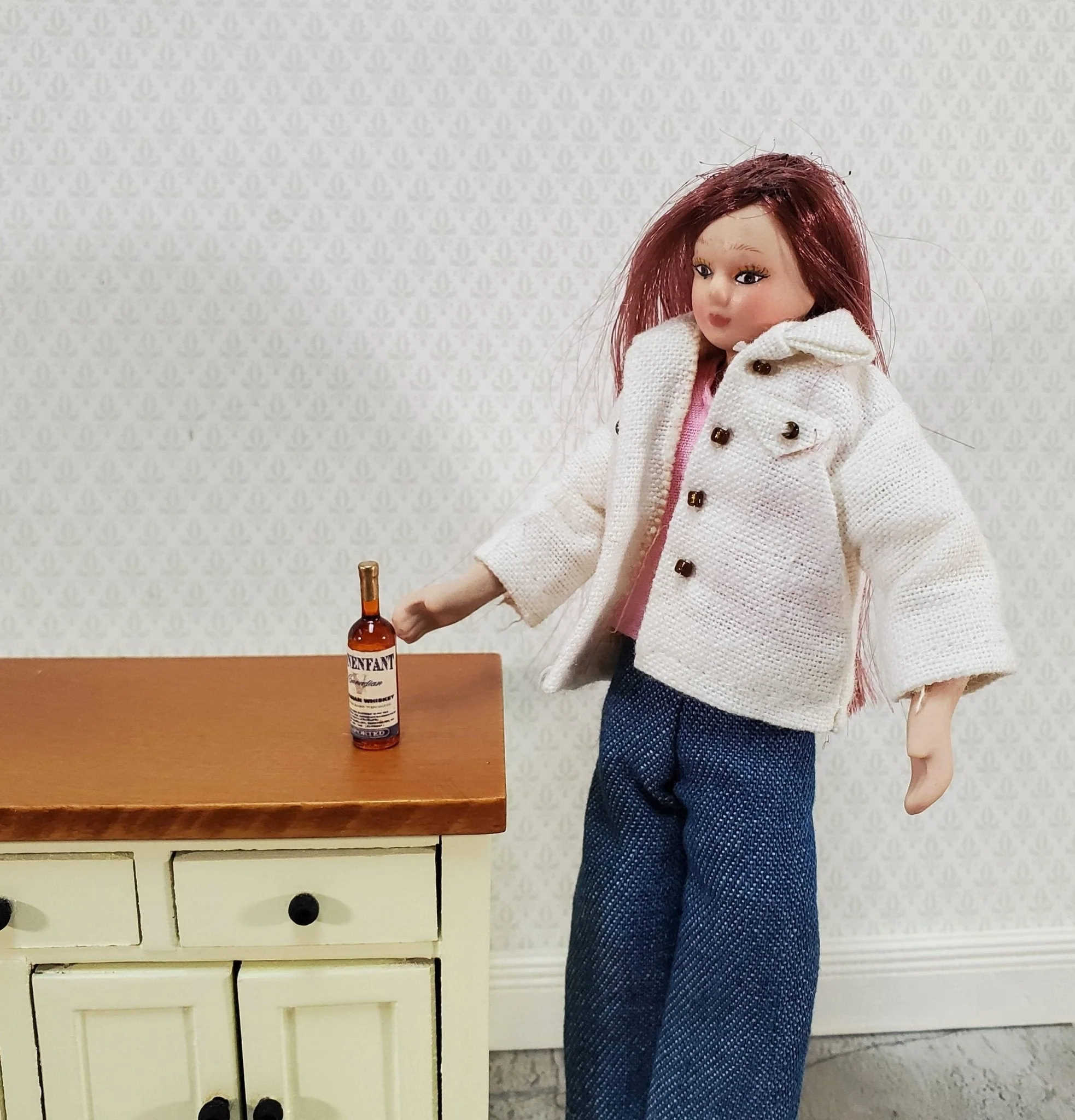 Dollhouse Bottle of Canadian Whiskey 1:12 Scale Miniature 1" Tall Booze Drinks - Image 3