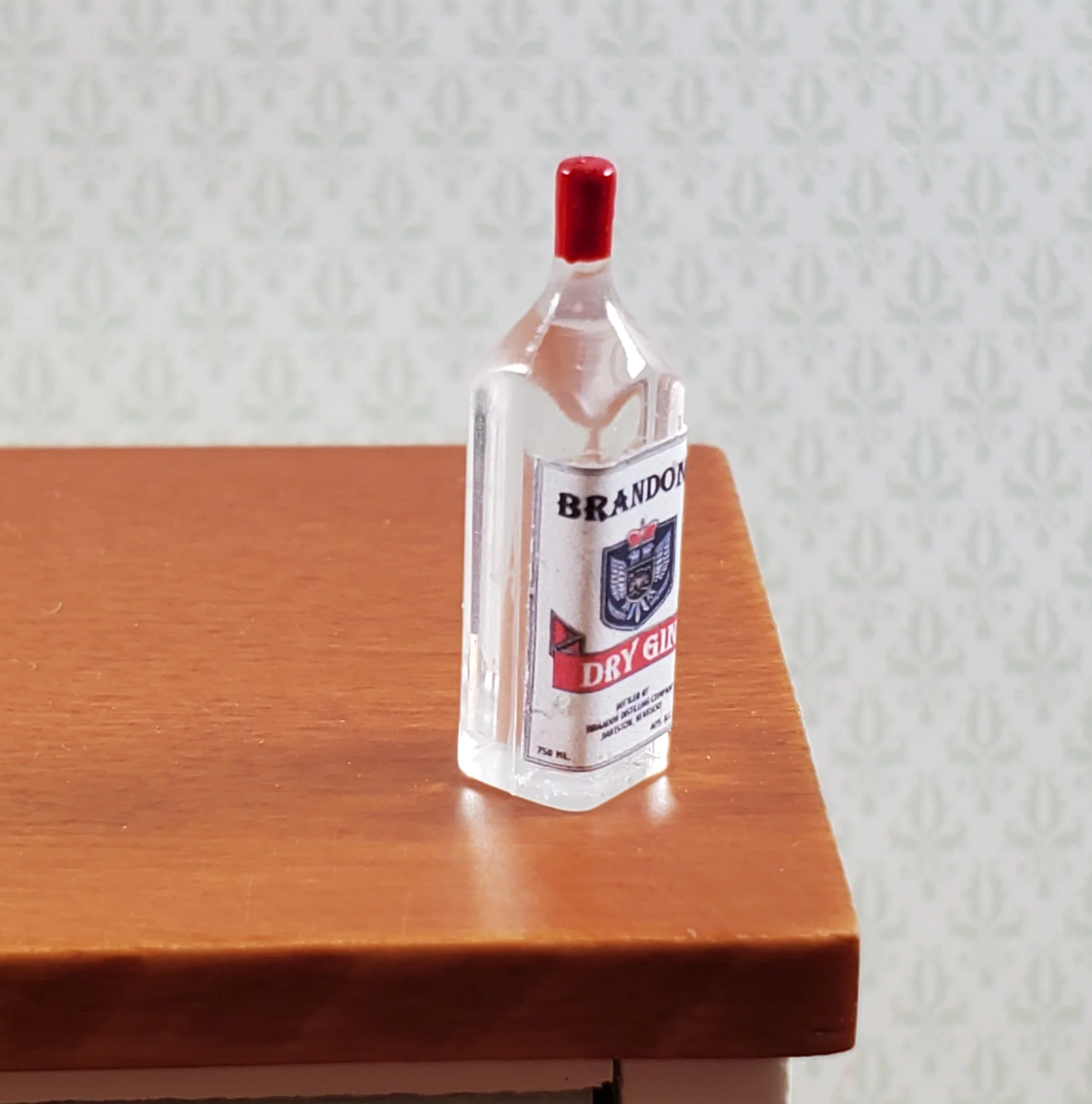 Dollhouse Bottle of Dry Gin 1:12 Scale Miniature Drinks Handmade - Image 2