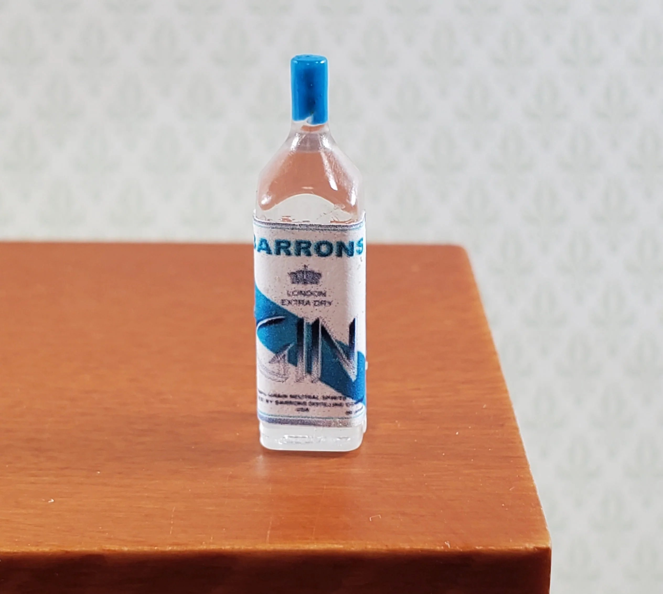 Dollhouse Bottle of Gin 1:12 Scale Miniature Drinks Handmade - Image 2