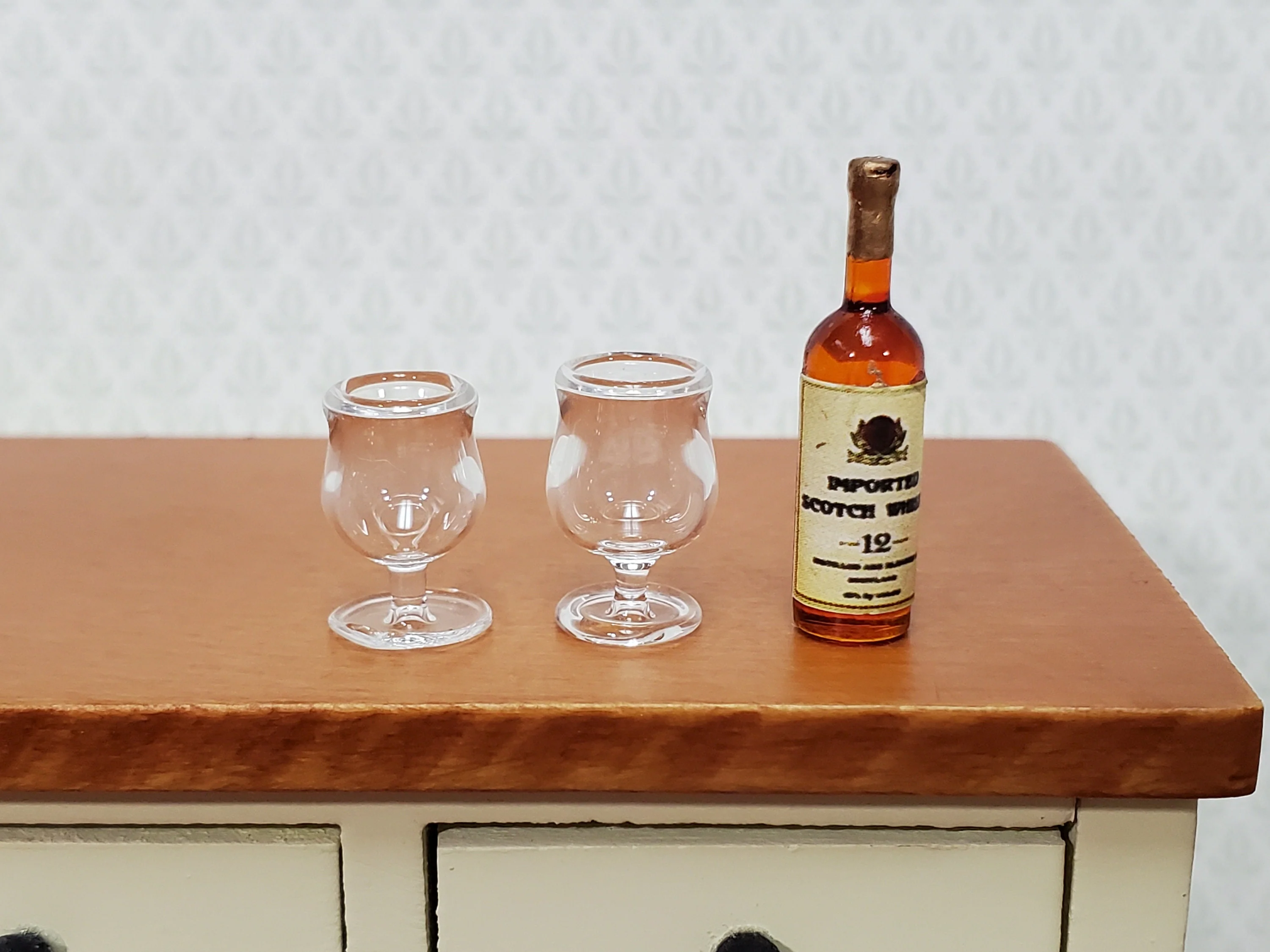 Dollhouse Bottle of Imported Scotch Whiskey 1:12 Scale Miniature 1" Tall Drinks - Image 3