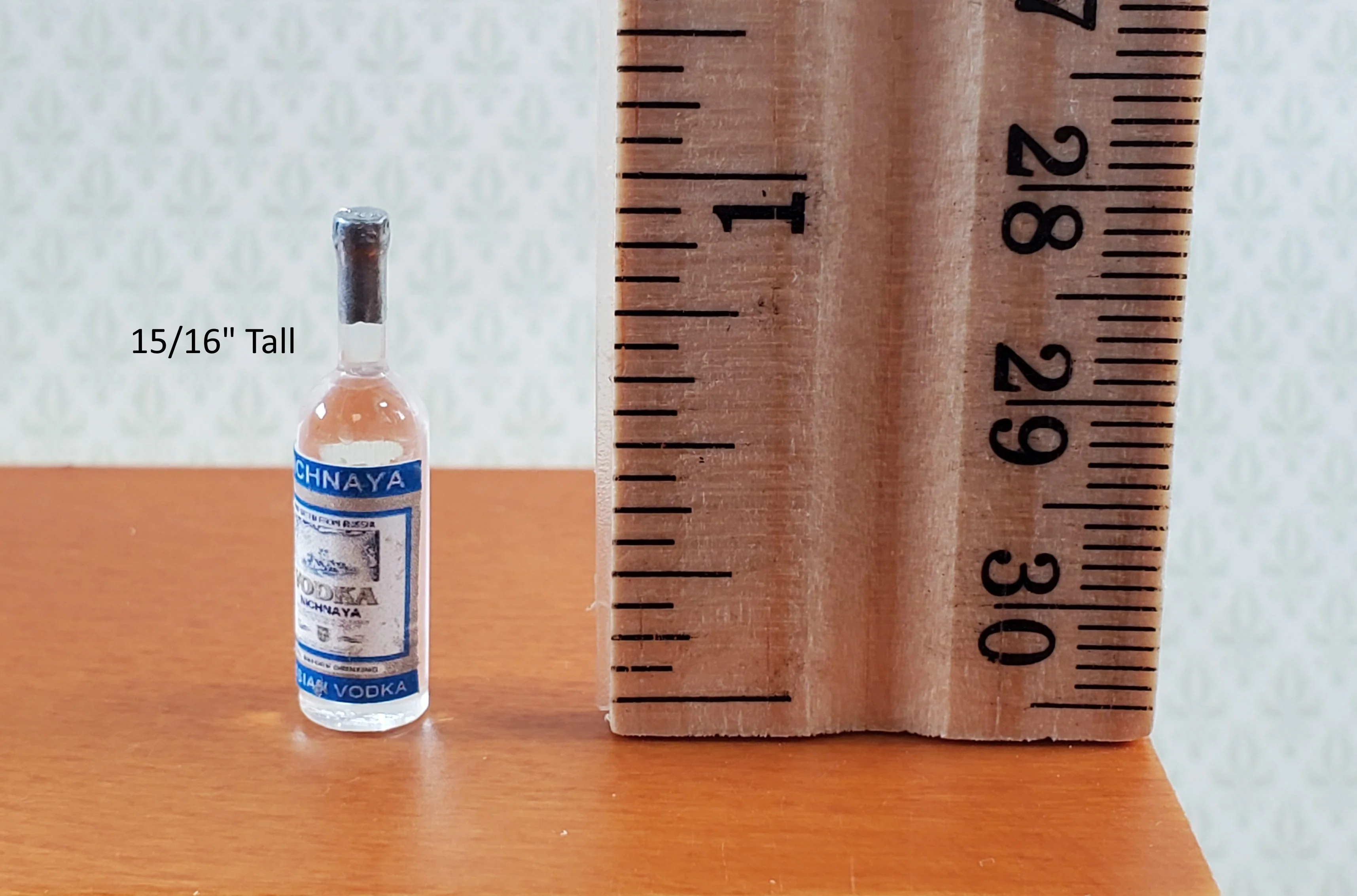 Dollhouse Bottle of Vodka 1:12 Scale Miniature Drinks Handmade - Image 4