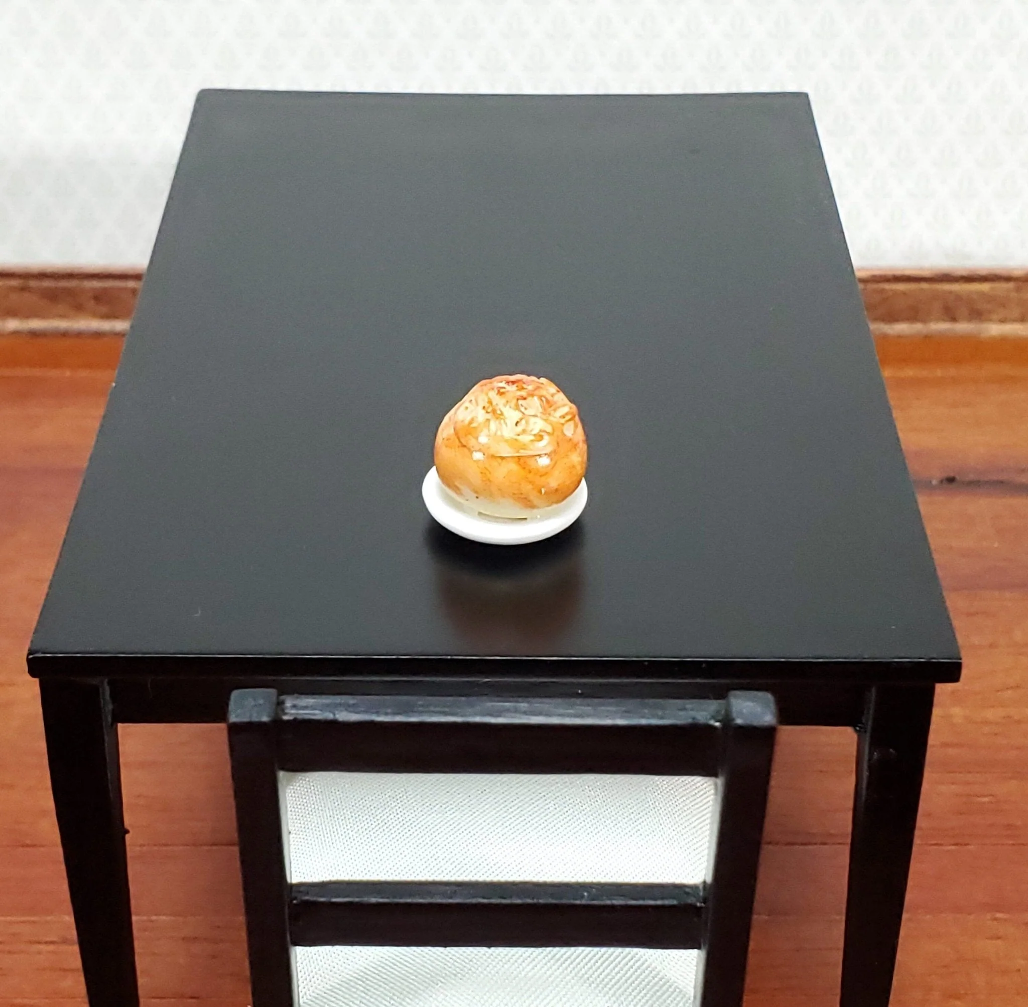 Dollhouse Bread Bowl Filled with Clam Chowder Soup 1:12 Scale Miniature Food Kitchen - Image 2